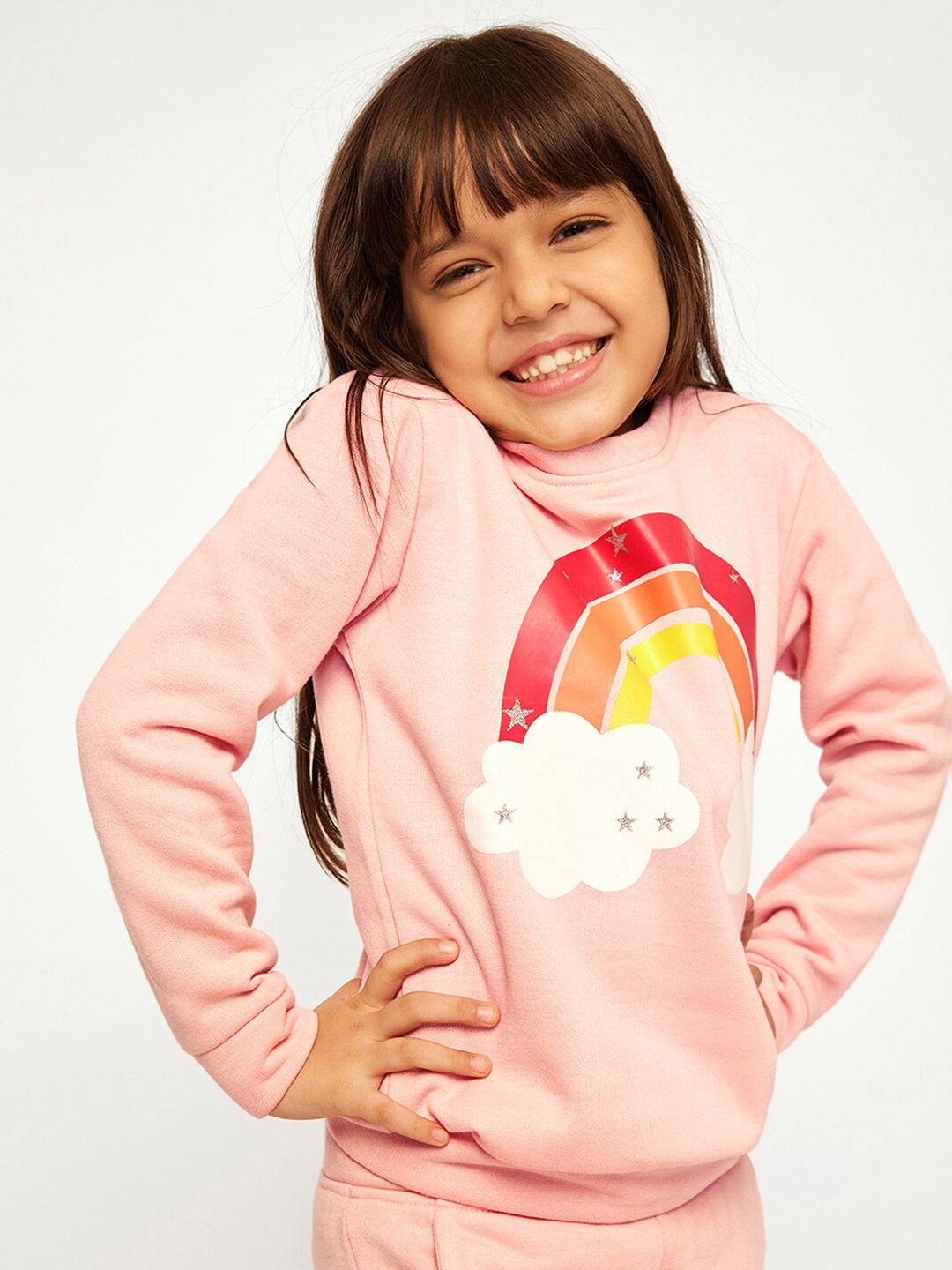 

frangipani Girls Pink Graphic Printed Sweatshirt
