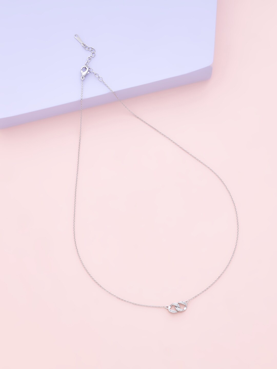 

Kushal's Fashion Jewellery Women White Copper Rhodium-Plated Necklace