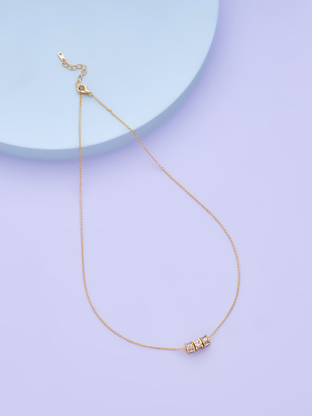 

Kushal's Fashion Jewellery Gold-Toned & White Copper Gold-Plated Chain