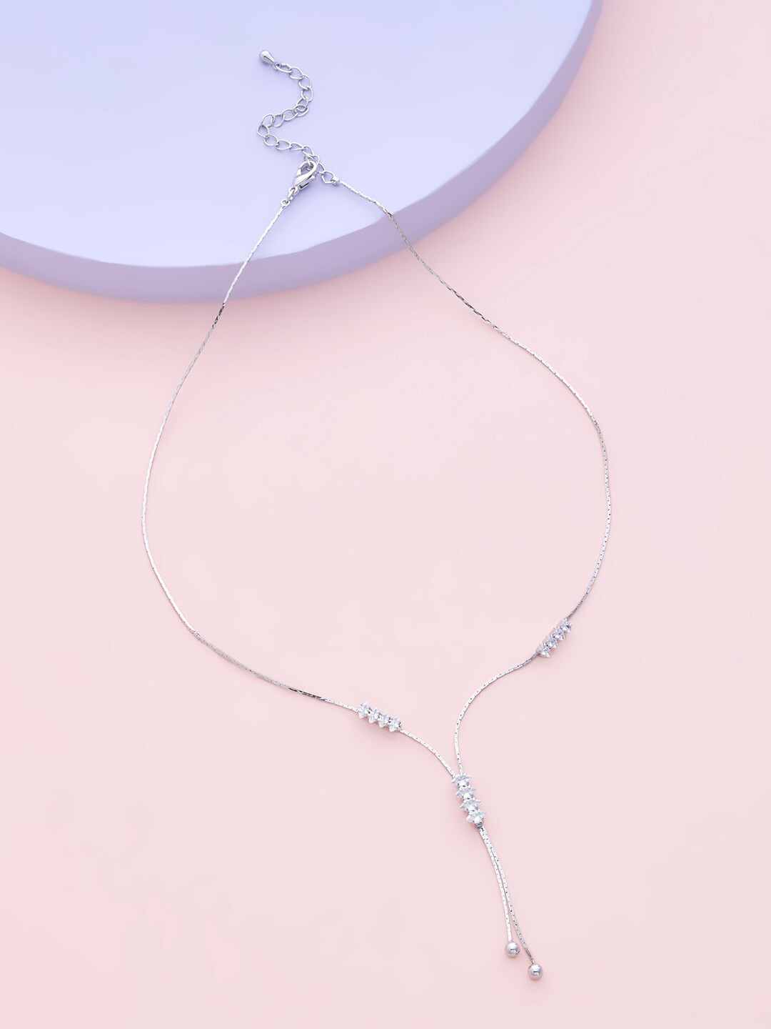 

Kushal's Fashion Jewellery Women White Copper Rhodium-Plated Chain
