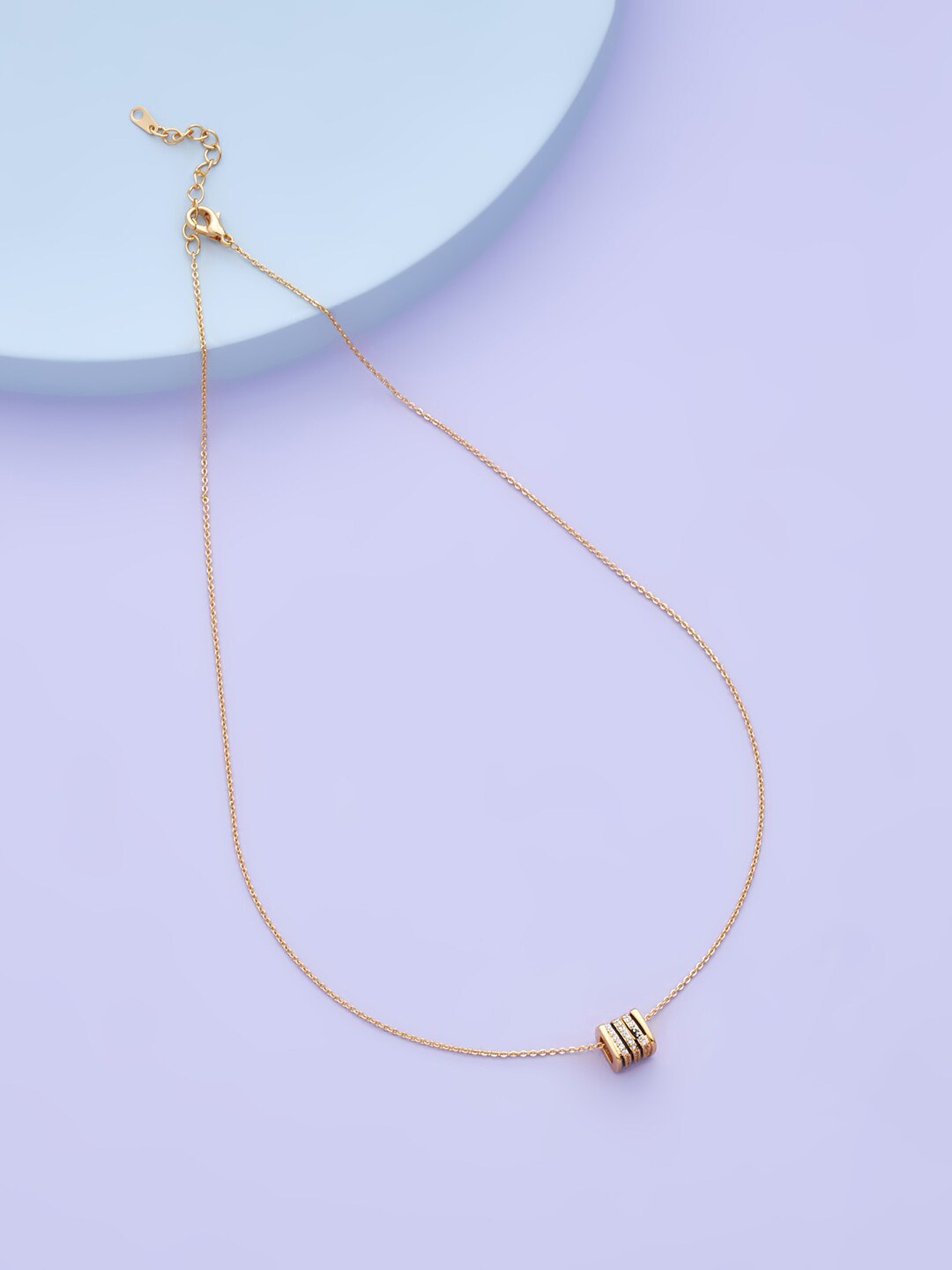 

Kushal's Fashion Jewellery Gold-Toned & White Copper Gold-Plated Chain