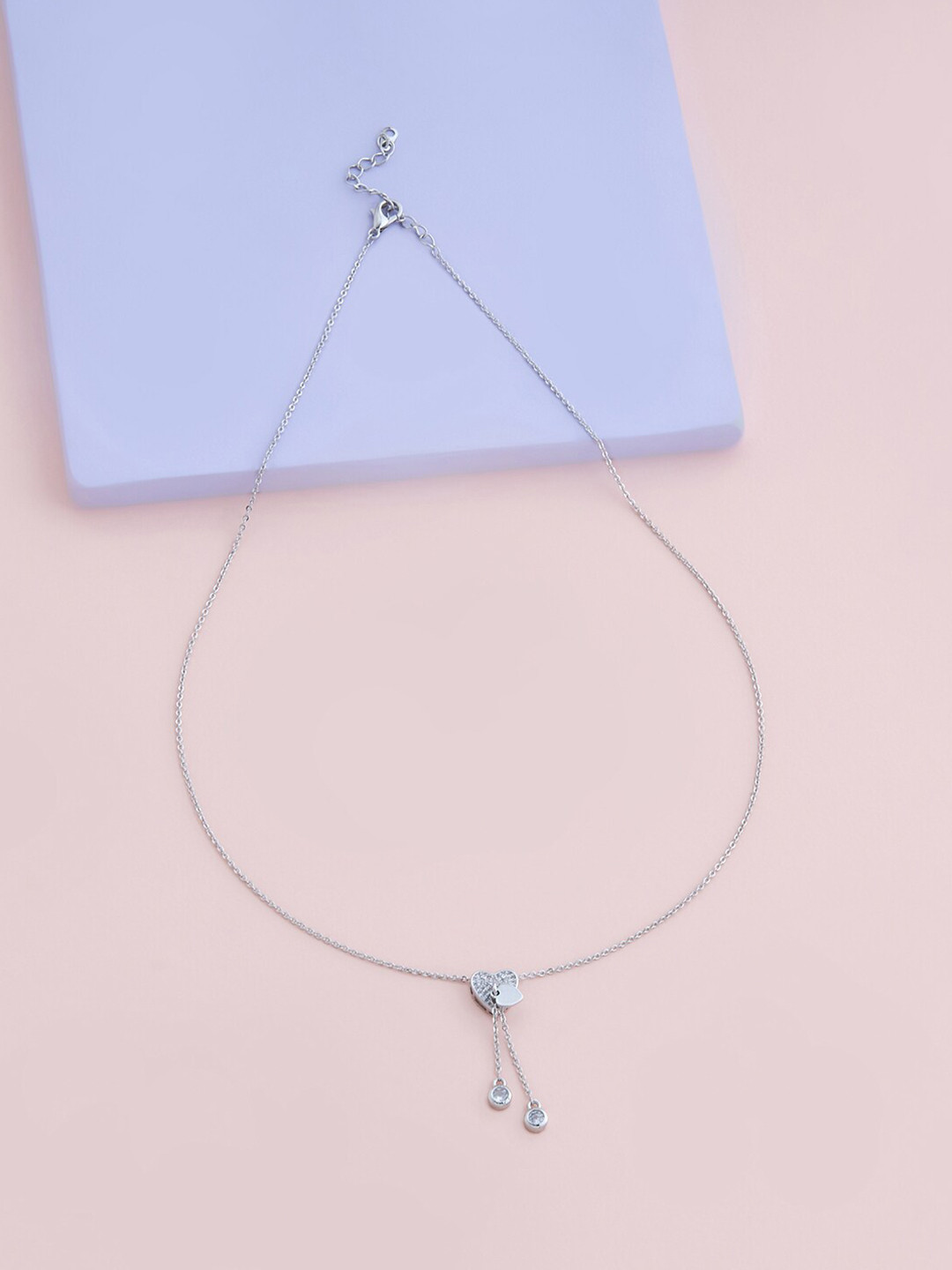 

Kushal's Fashion Jewellery White Copper Rhodium-Plated Chain
