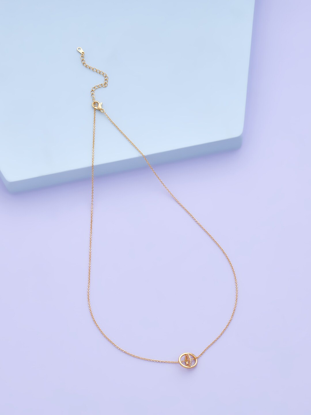 

Kushal's Fashion Jewellery Gold-Toned & White Copper Gold-Plated Chain
