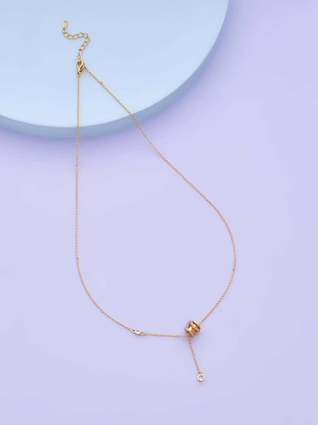 

Kushal's Fashion Jewellery Gold-Toned & White Copper Gold-Plated Chain