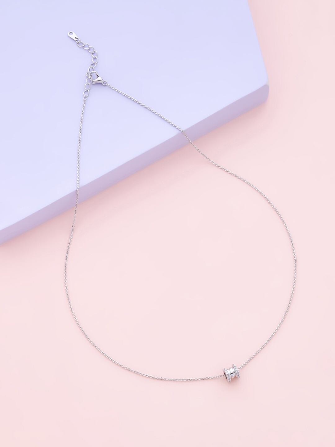 

Kushal's Fashion Jewellery White & Silver-Toned Copper Rhodium-Plated Chain