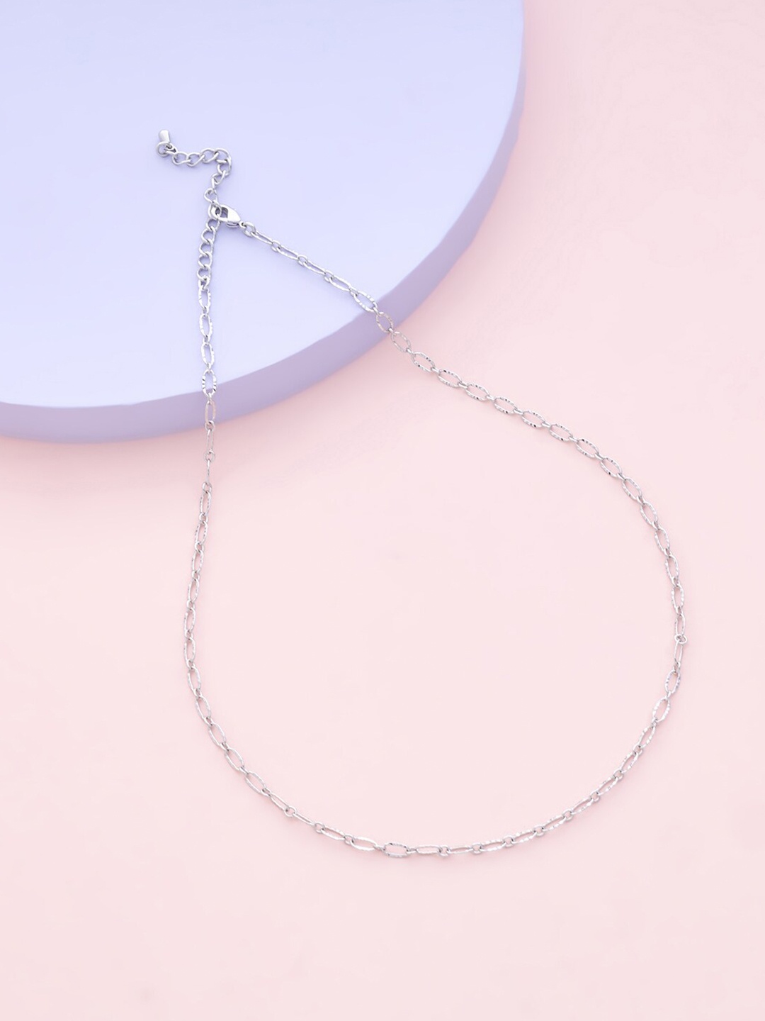 

Kushal's Fashion Jewellery Silver-Toned Sterling Silver Rhodium-Plated Chain