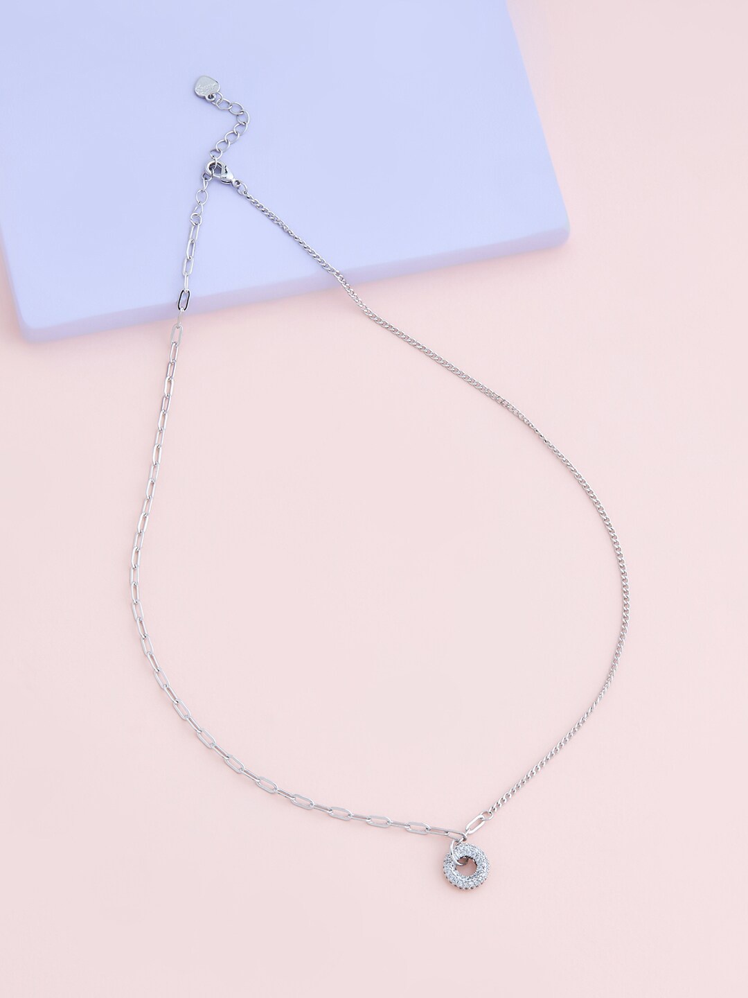

Kushal's Fashion Jewellery White Copper Rhodium-Plated Chain