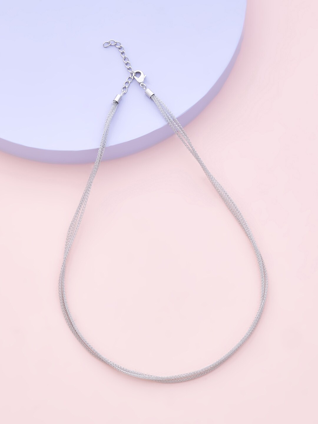 

Kushal's Fashion Jewellery White Copper Rhodium-Plated Chain