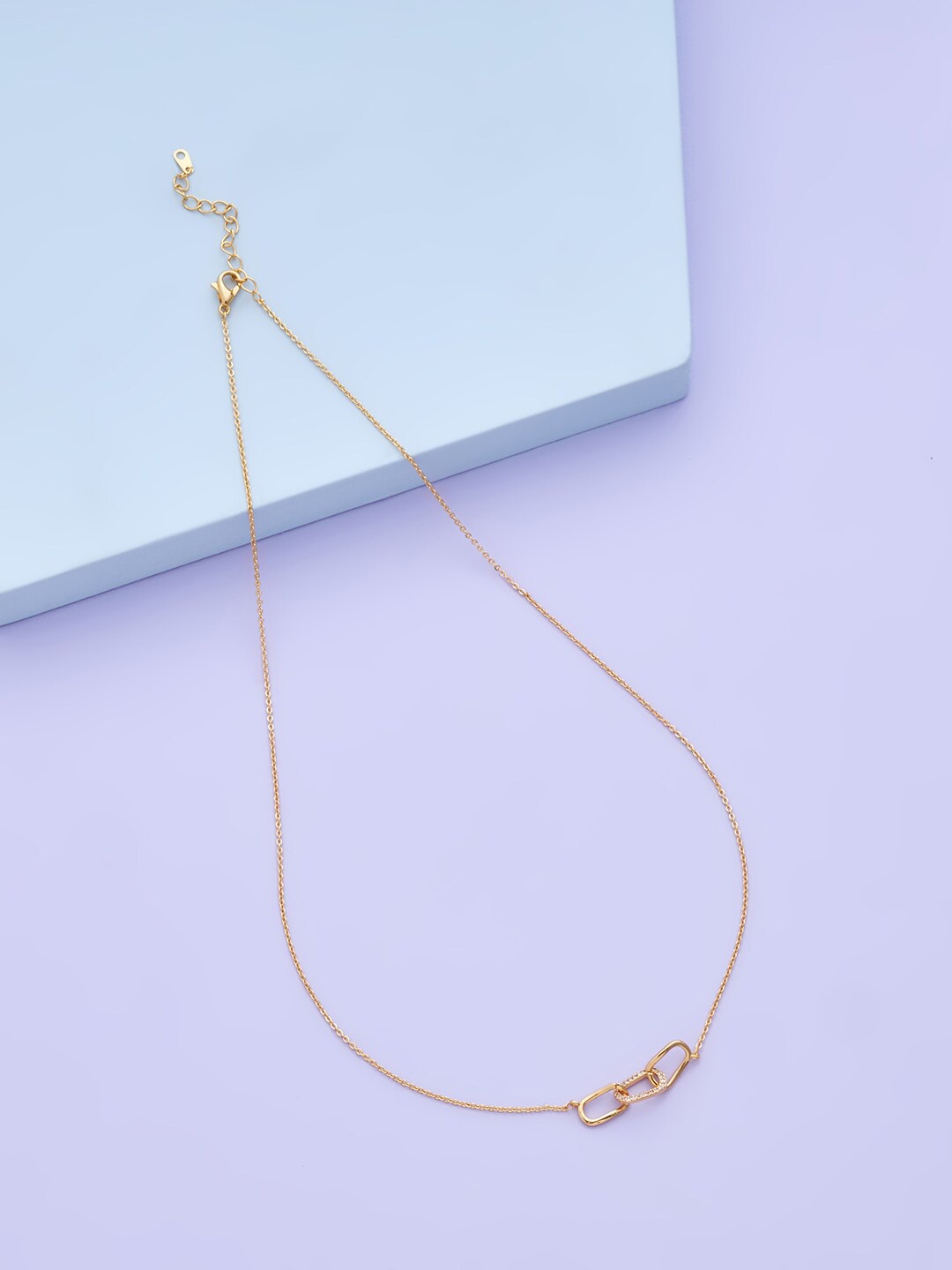 

Kushal's Fashion Jewellery Gold-Toned & White Copper Gold-Plated Chain