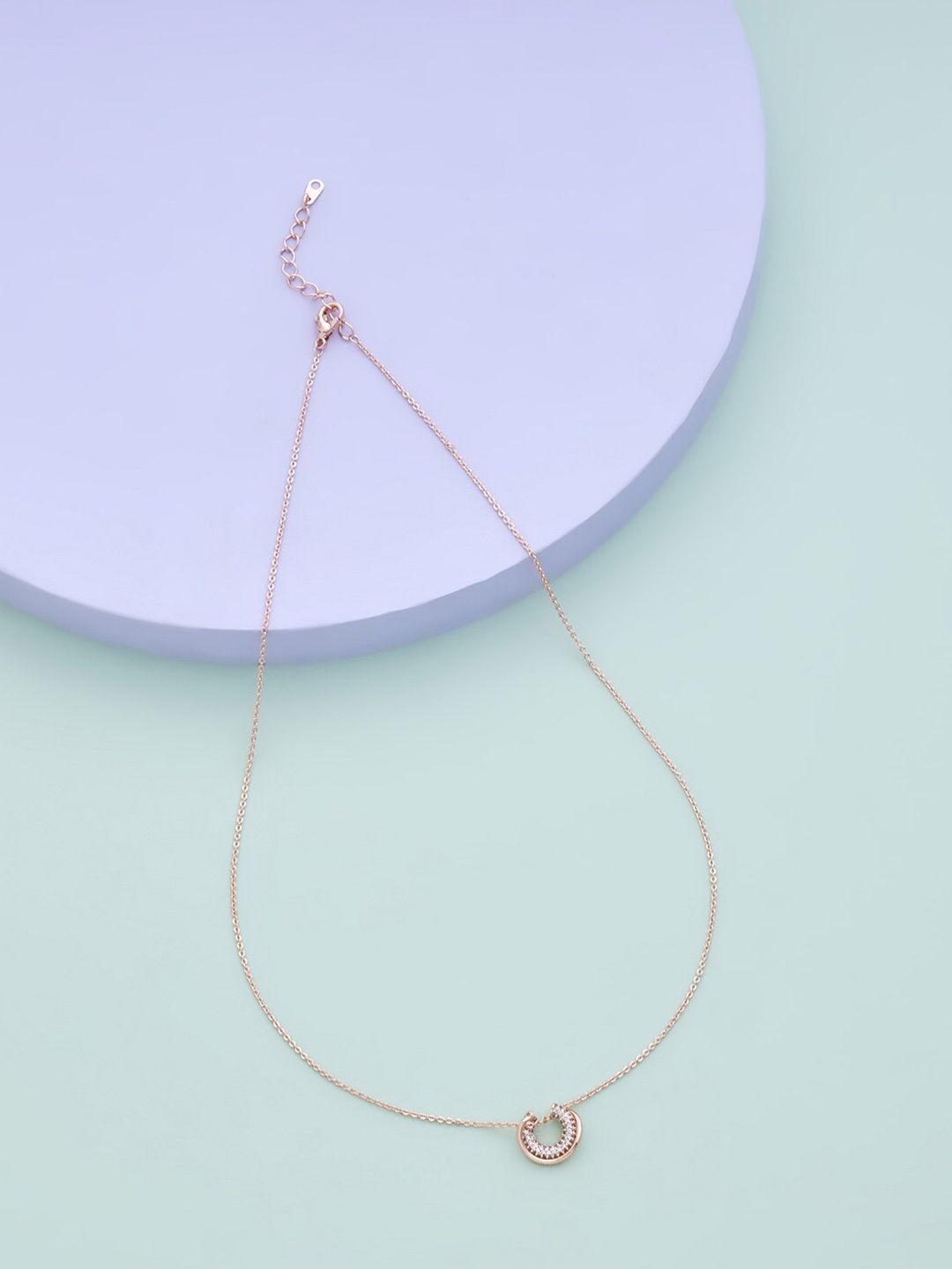 

Kushal's Fashion Jewellery Rose Gold & White Copper Rose Gold-Plated Chain
