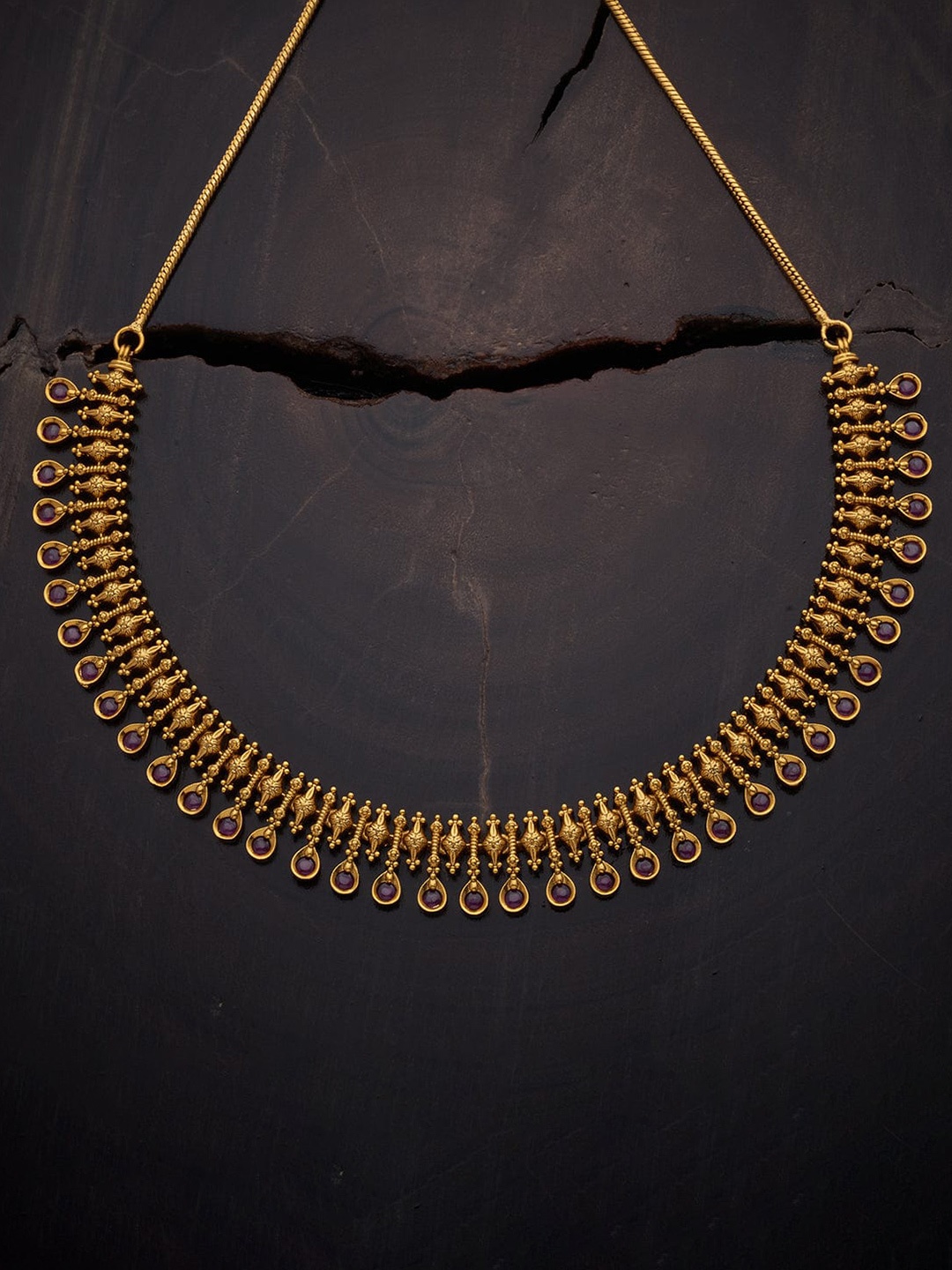 

Kushal's Fashion Jewellery Gold-Toned & Red Copper Antique Necklace