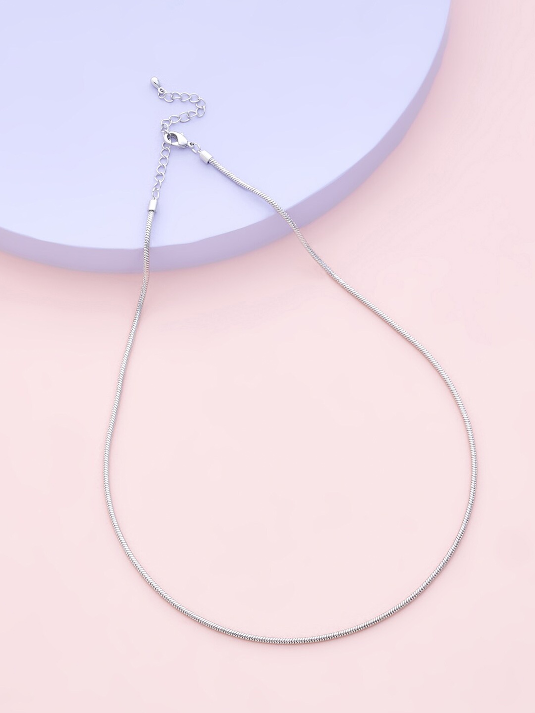 

Kushal's Fashion Jewellery Silver-Toned Silver Rhodium-Plated Chain