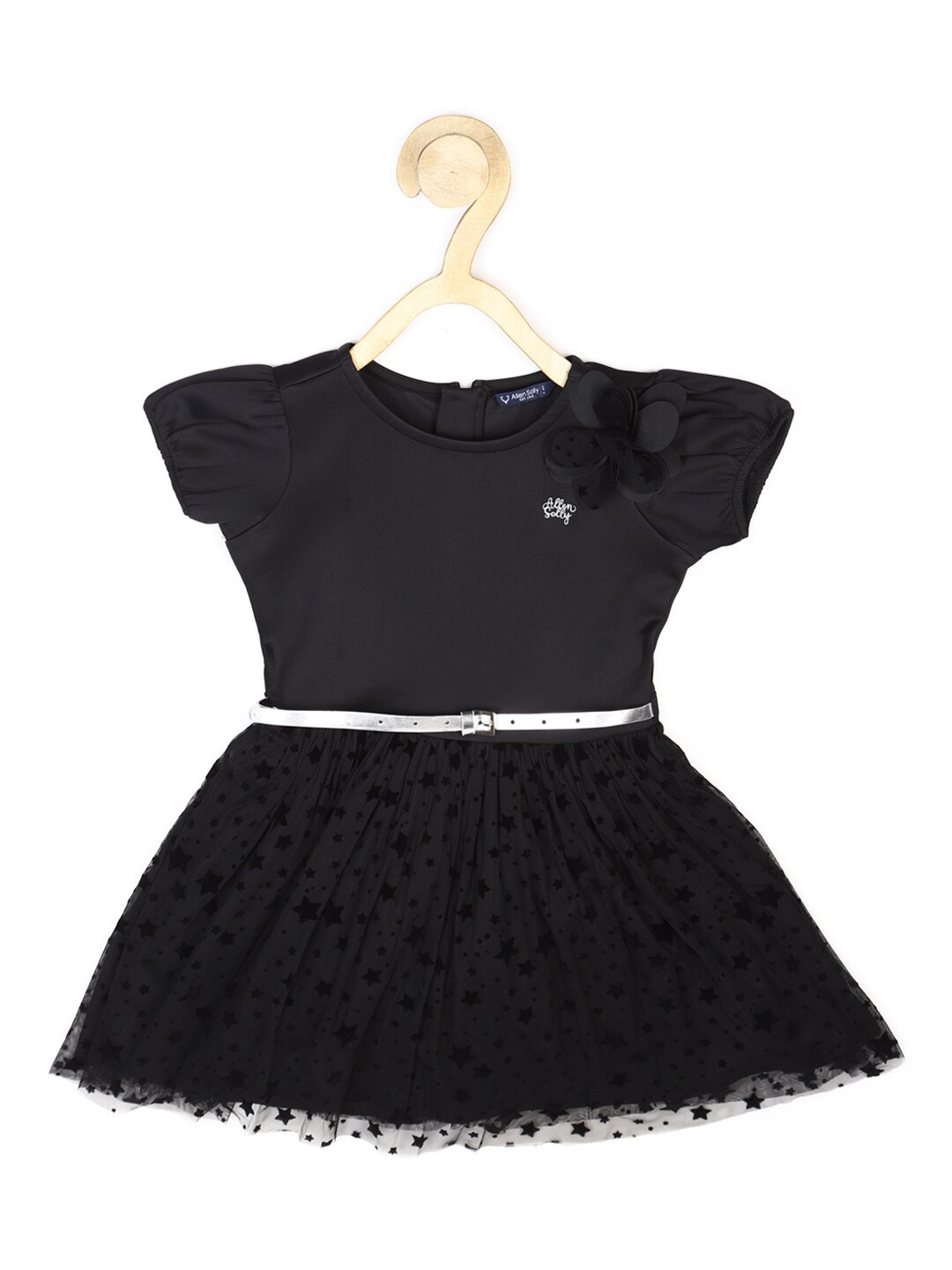 

Allen Solly Junior Black Mini Fit and Flare Dress