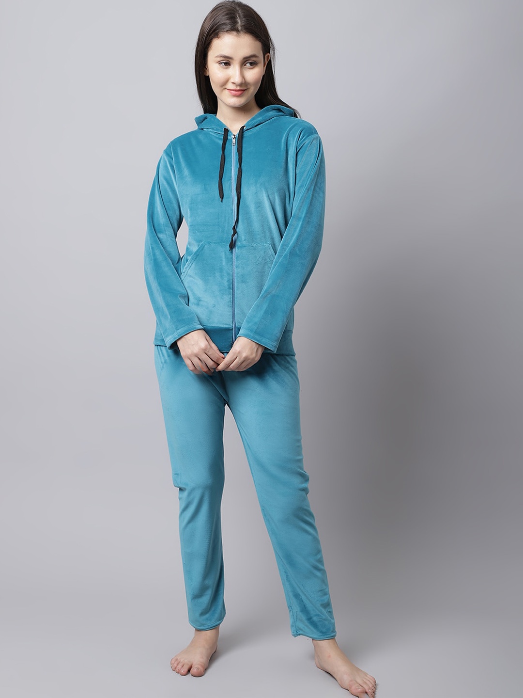 

TAG 7 Women Turquoise Blue Night suit
