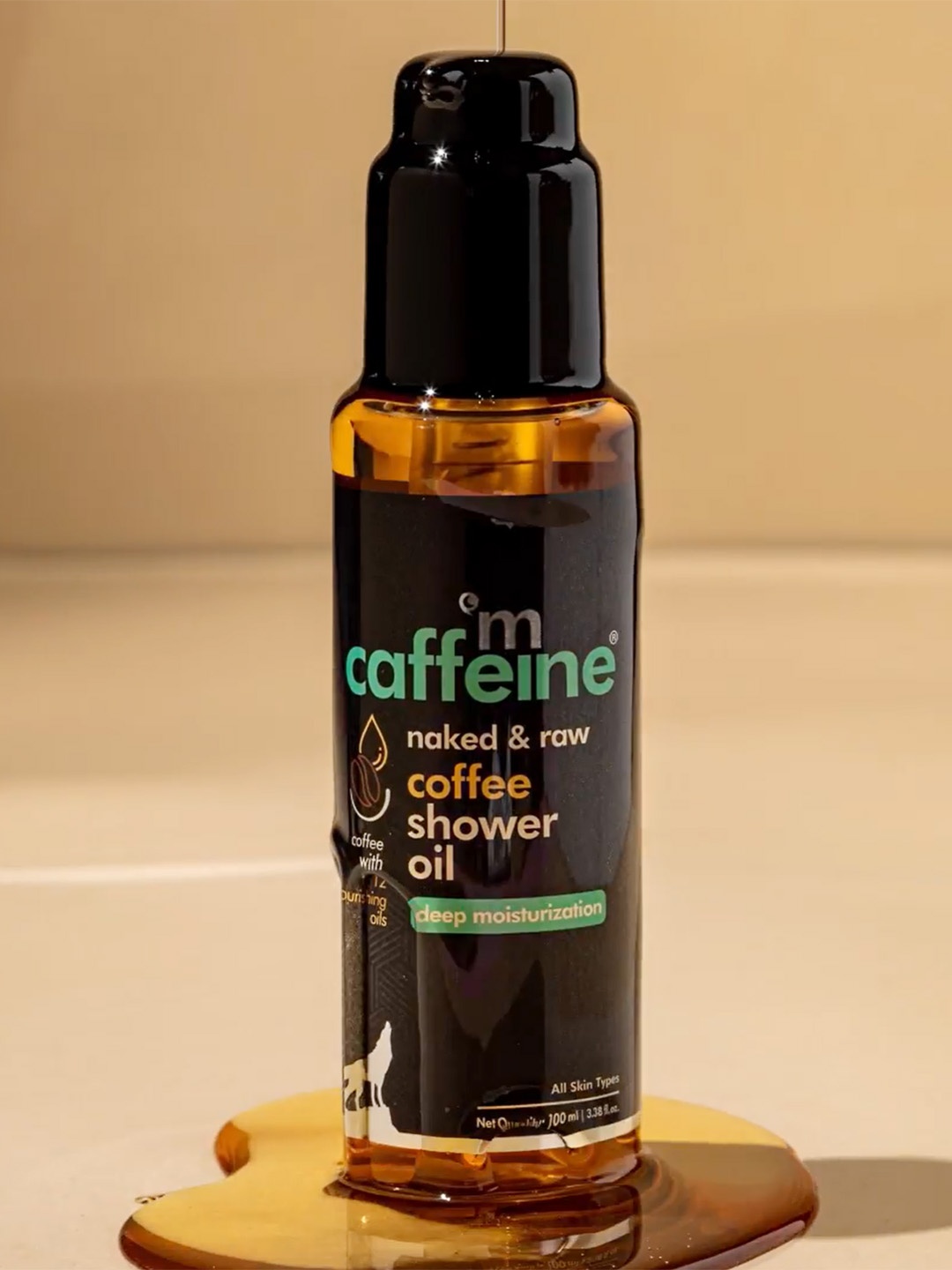 

MCaffeine Coffee Shower Oil Body Wash - 100ml, Brown