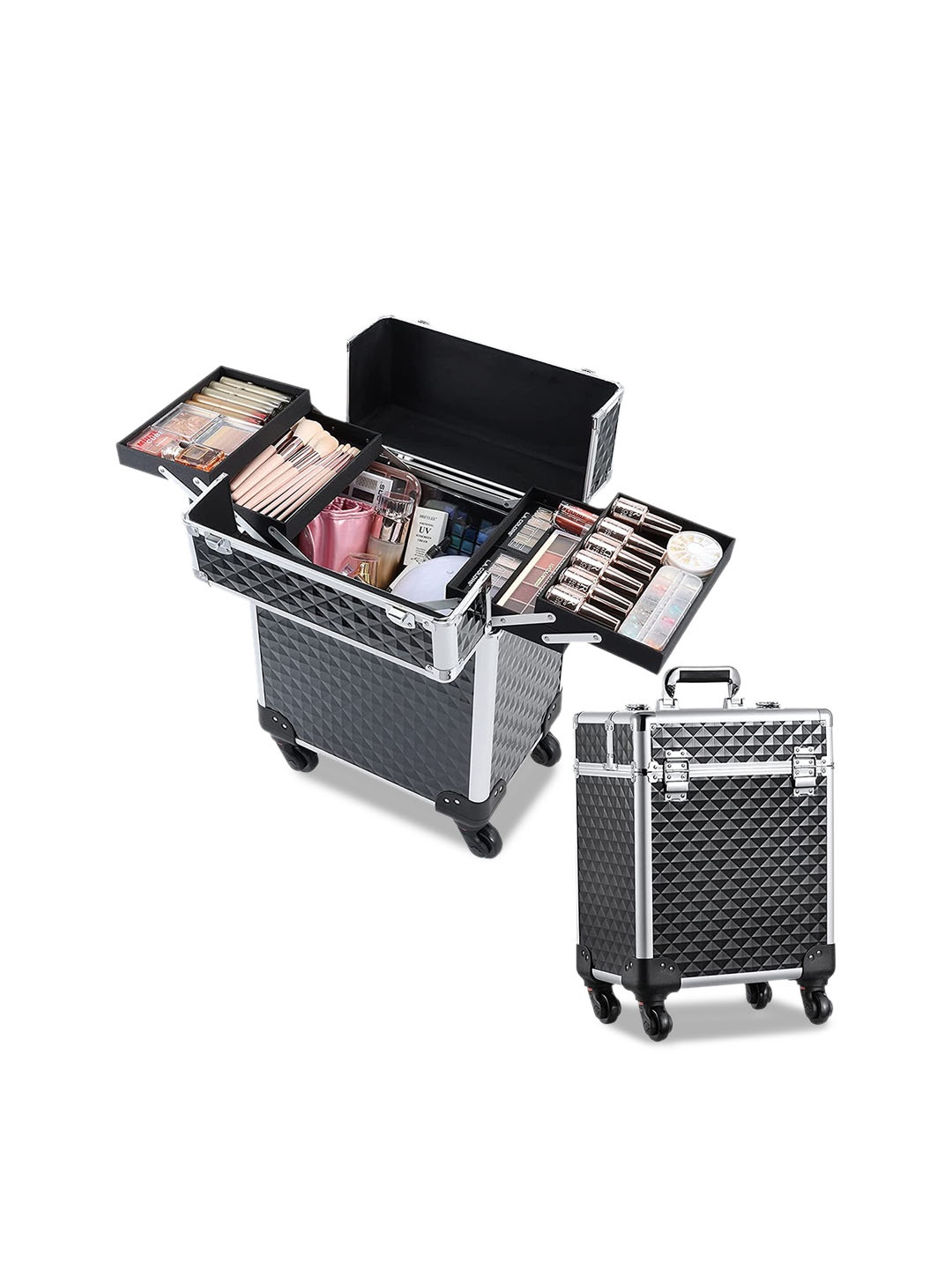 

NFI essentials Black Solid Makeup Organisers