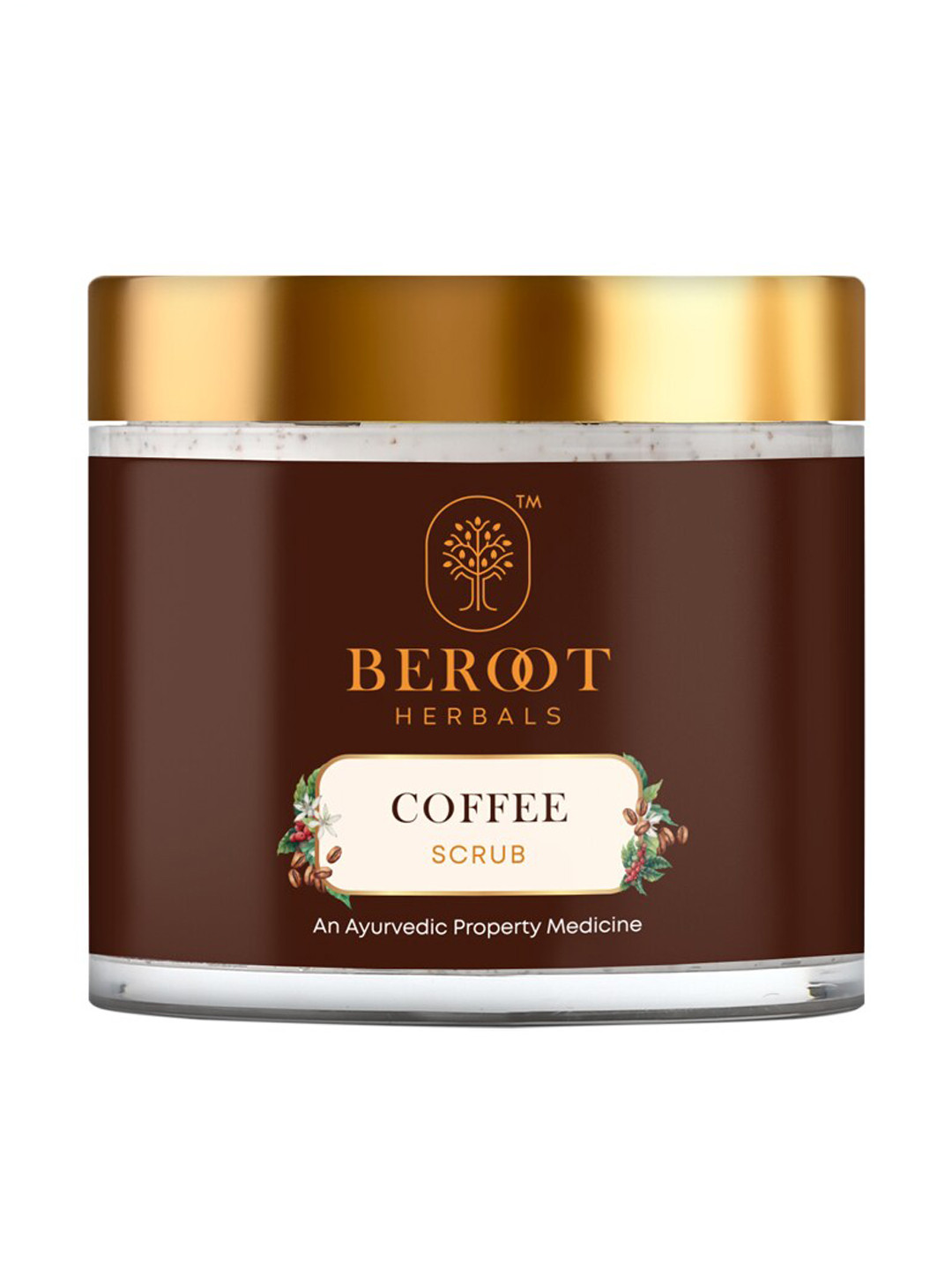 

BEROOT HERBALS Moisturizing Coffee Scrub 100 g, Coffee brown
