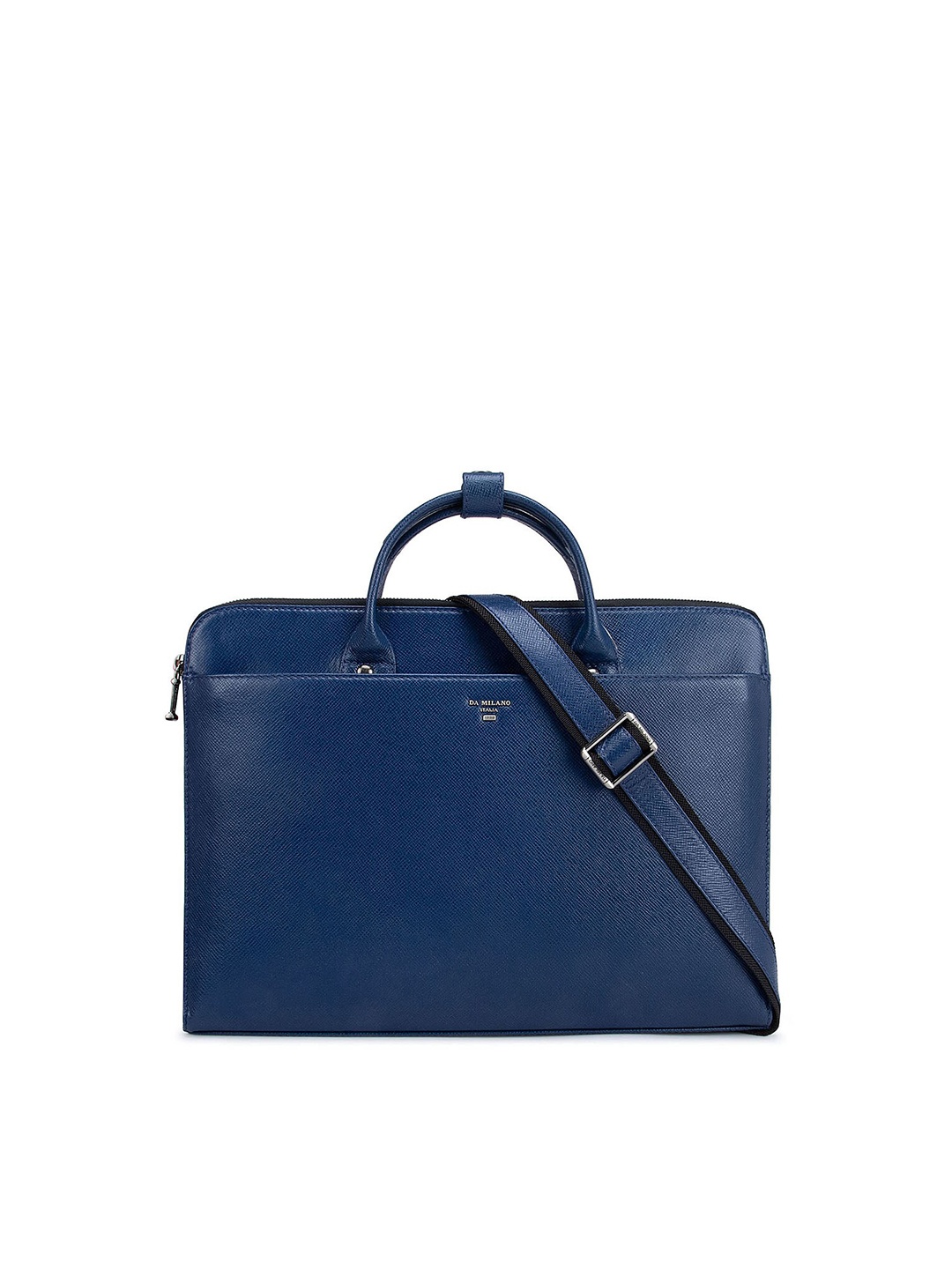 

Da Milano Men Blue Textured Leather Laptop Sleeve