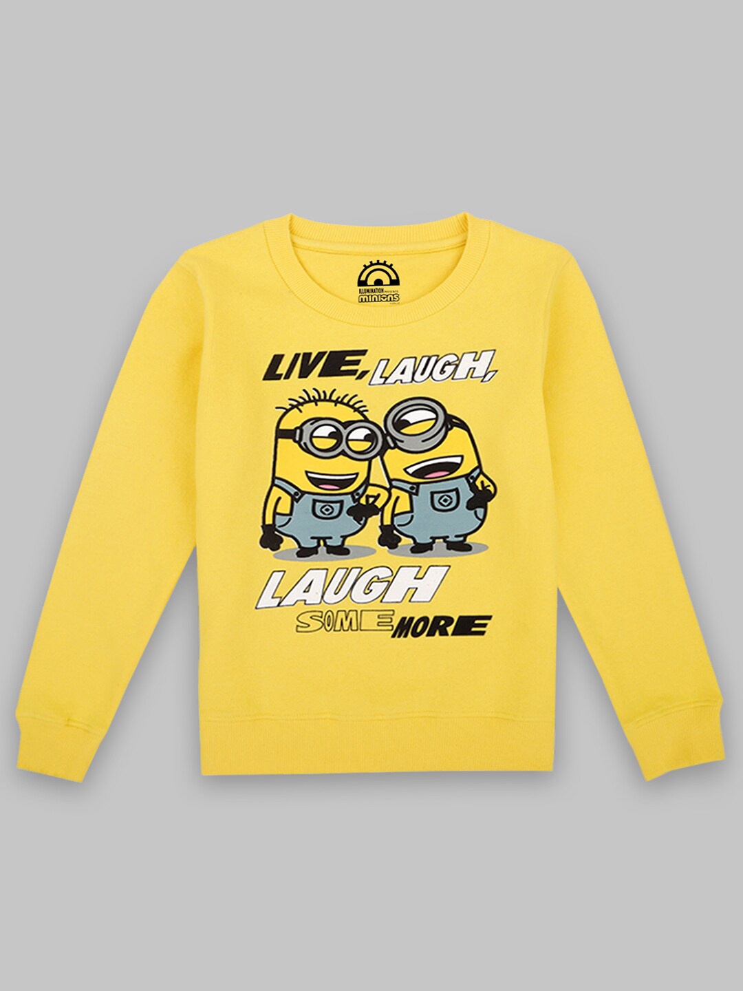 

Kids Ville Boys Minion Printed Long Sleeves Cotton Sweatshirts, Yellow