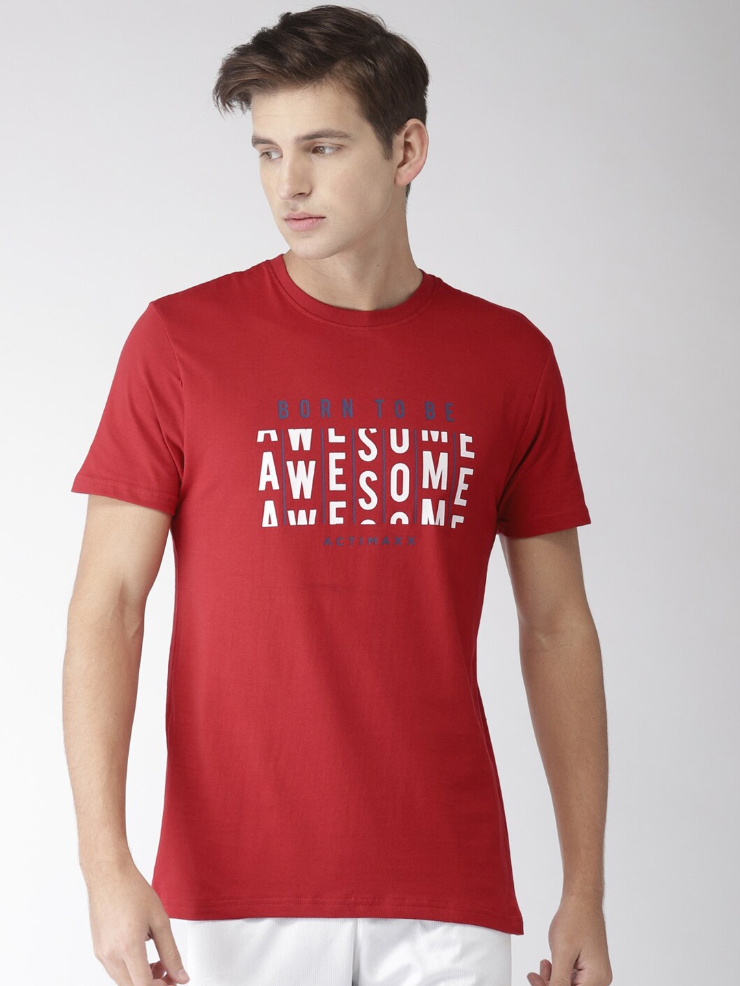 

ACTIMAXX Men Red Typography Printed T-shirt