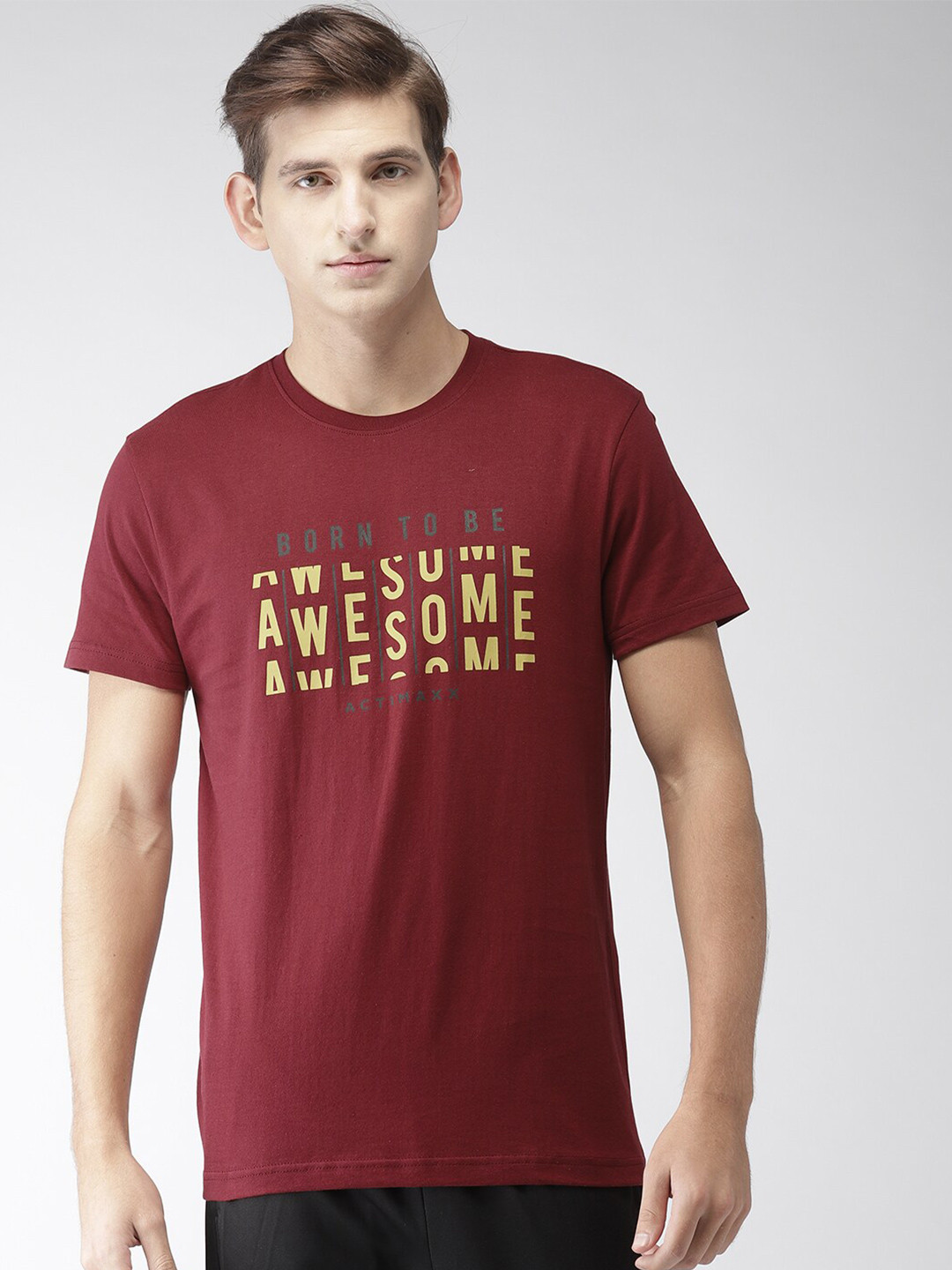 

ACTIMAXX Men Maroon Typography Printed T-shirt