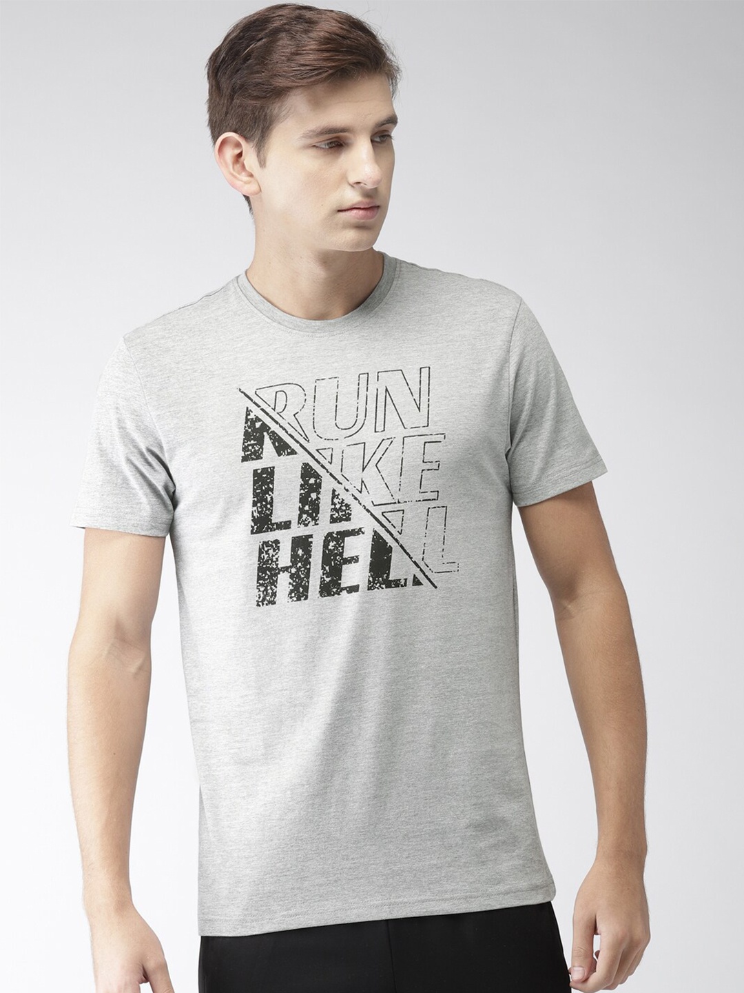 

ACTIMAXX Men Grey Typography Printed T-shirt
