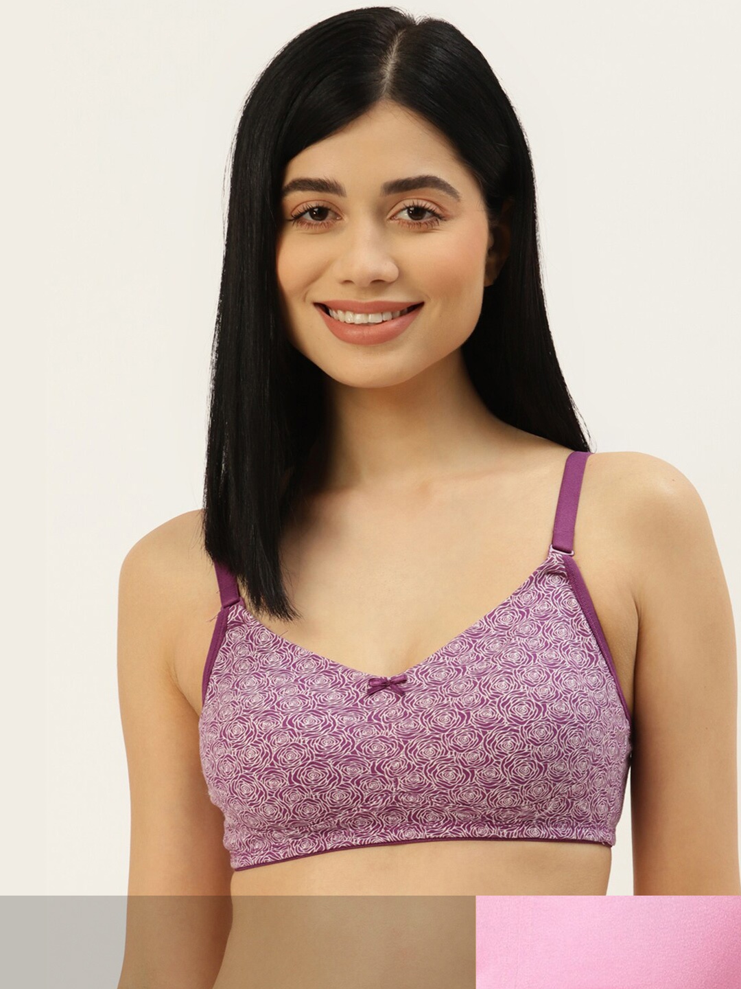 

Leading Lady Pink & Purple Floral Non Padded Bra