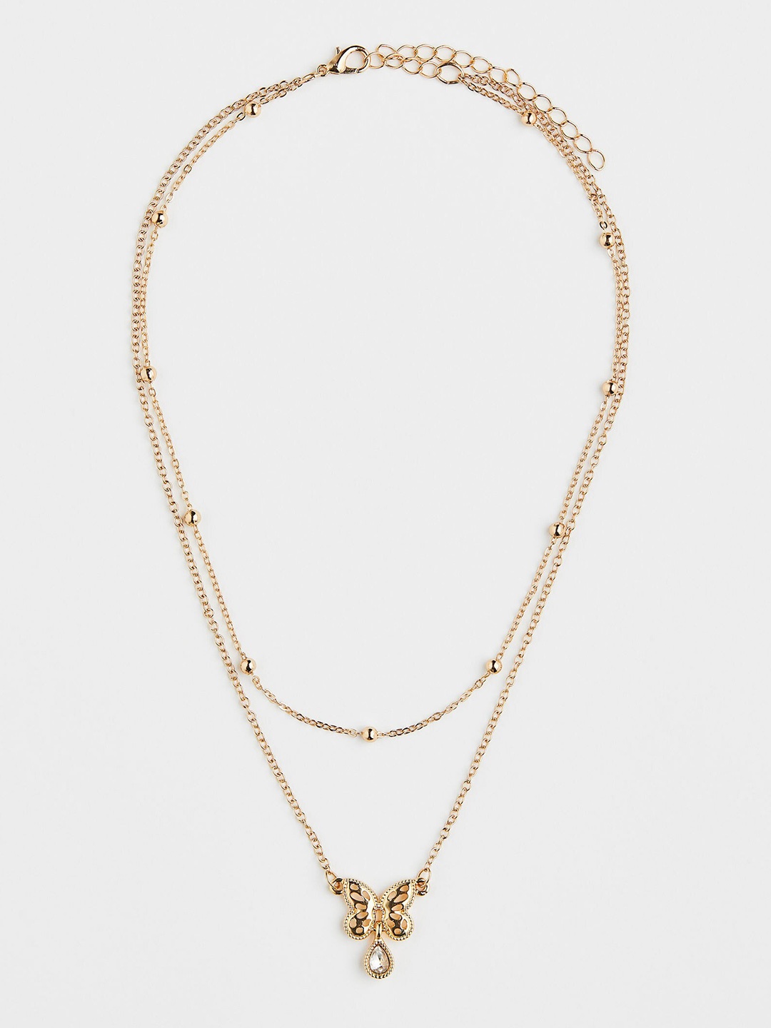 

H&M Women Gold-Plated Two-Strand Pendant Necklace