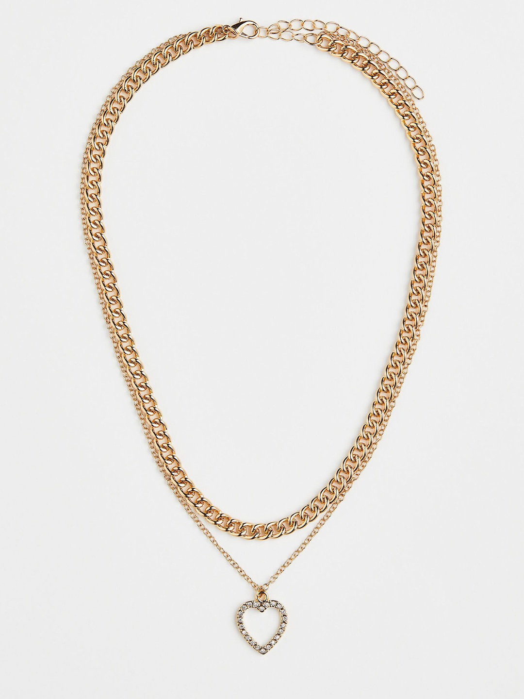 

H&M Women Gold-Toned Two-Strand Pendant Necklace