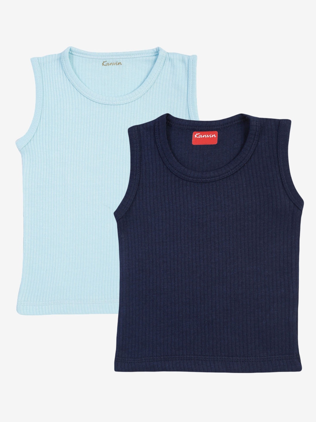 

Kanvin Infant Boys Pack Of 2 Solid Thermal Tops, Turquoise blue