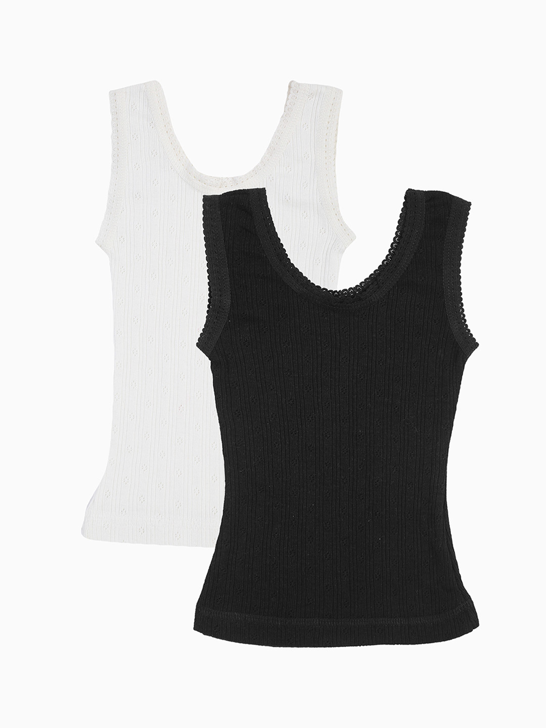 

Kanvin Girls Pack Of 2 Solid Thermal Tops, Black