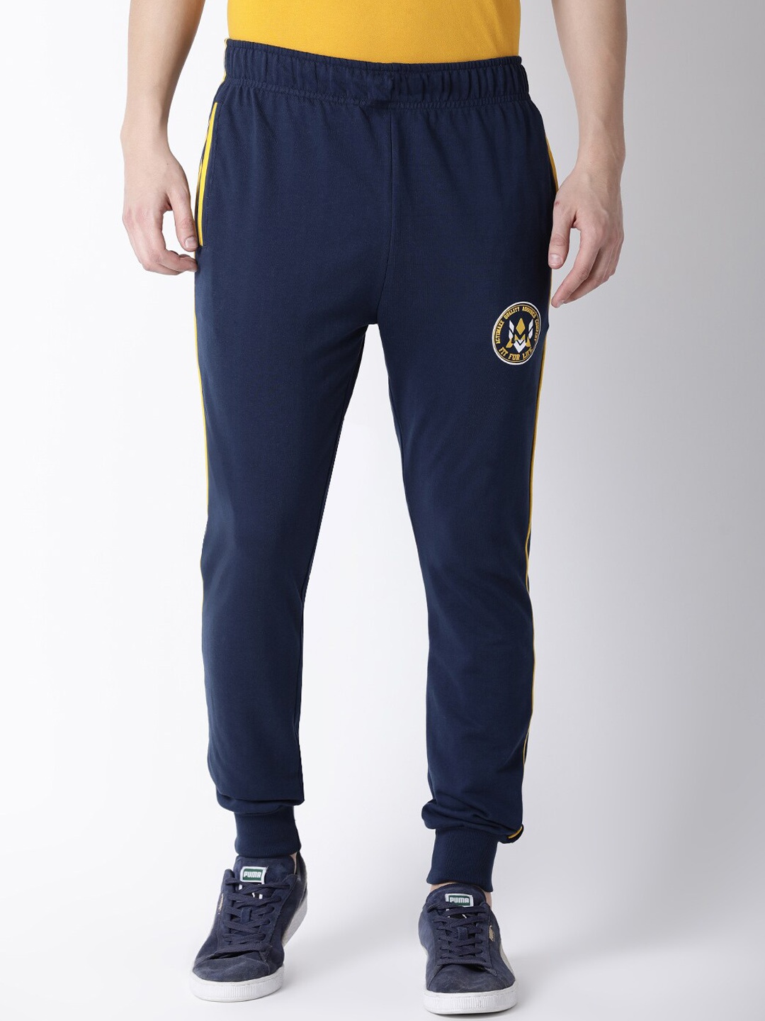 

ACTIMAXX Men Navy Blue Solid Cotton Joggers
