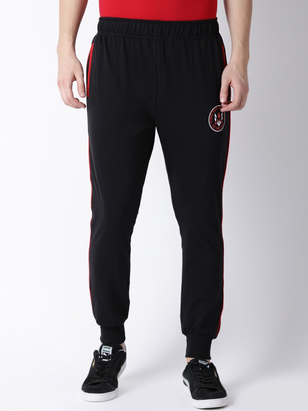 

ACTIMAXX Men Black Solid Cotton Joggers