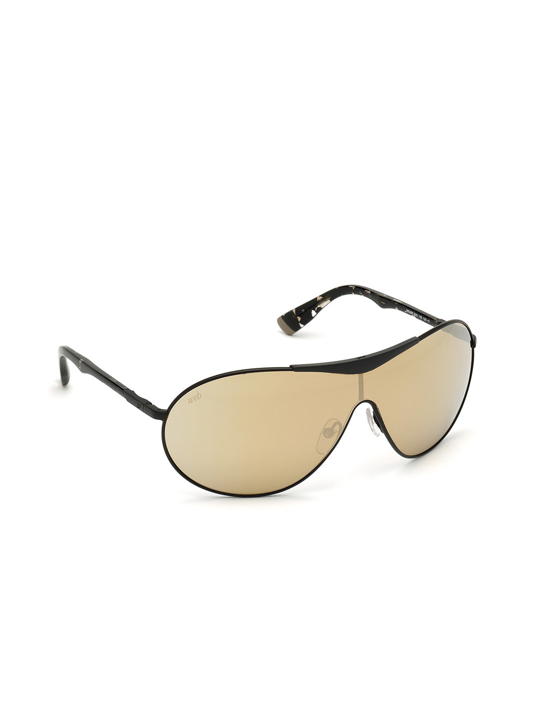 

WEB EYEWEAR Round Sunglasses with UV Protected Lens We02820002G, Black