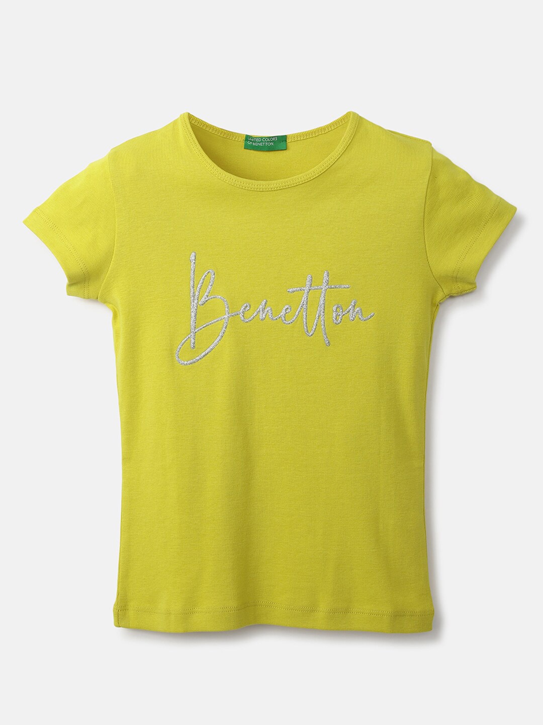 

United Colors of Benetton Lime Green Print Top