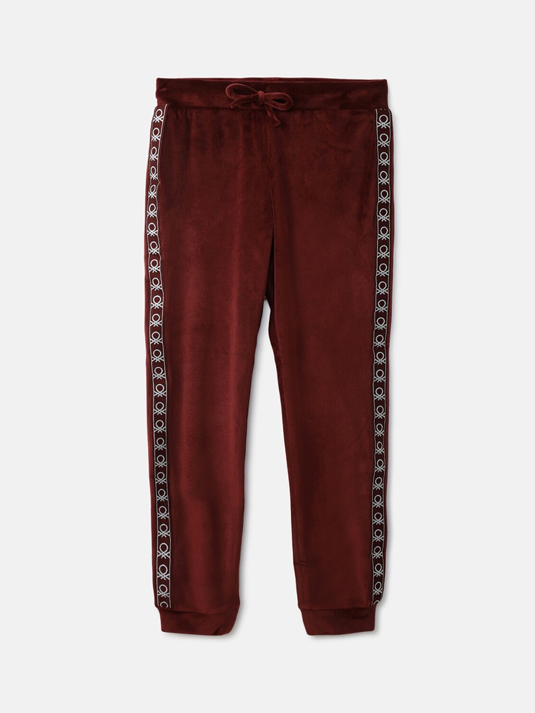 

United Colors of Benetton Girls Burgundy Solid Cotton Joggers