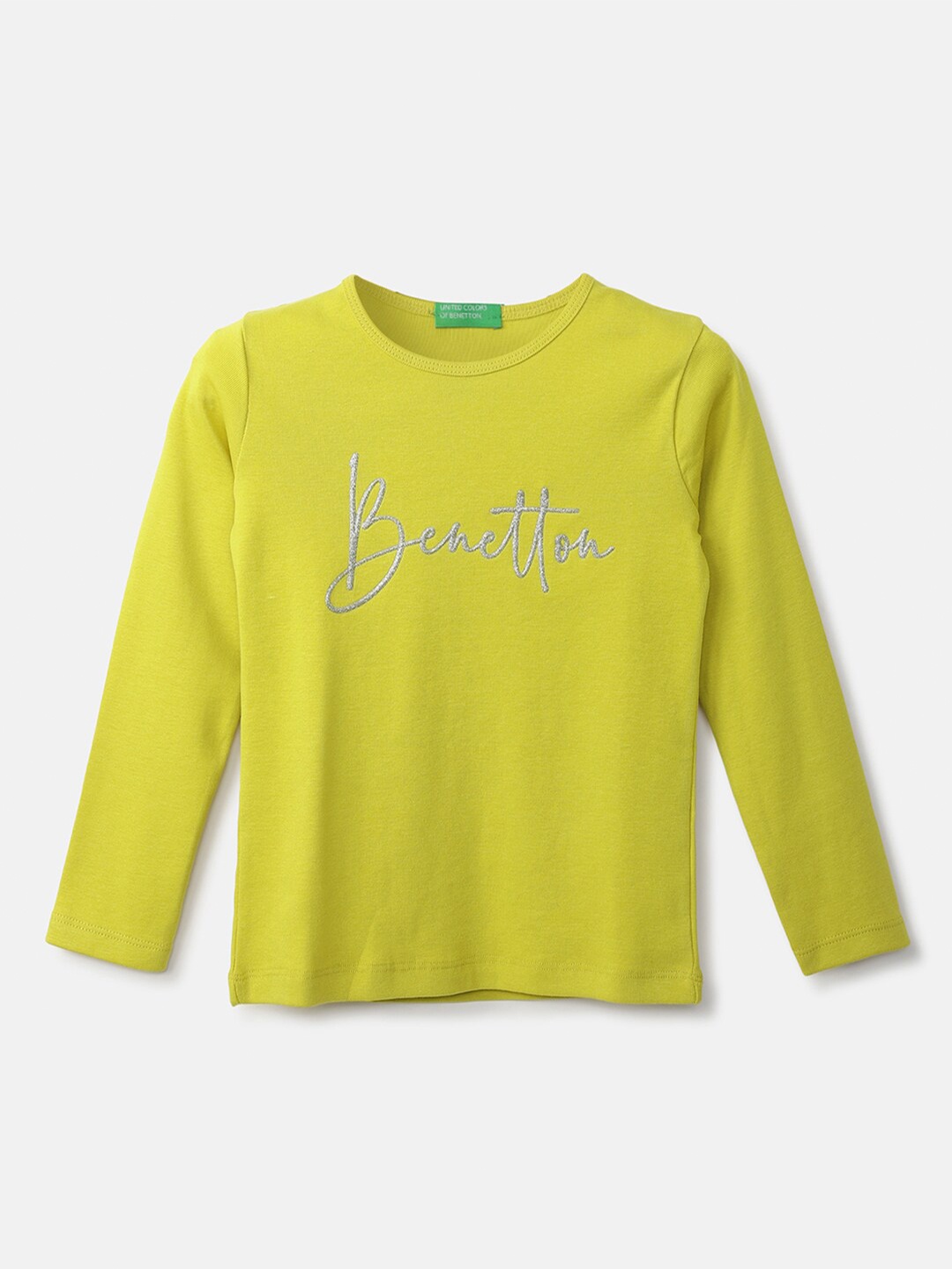 

United Colors of Benetton Lime Green Print Top