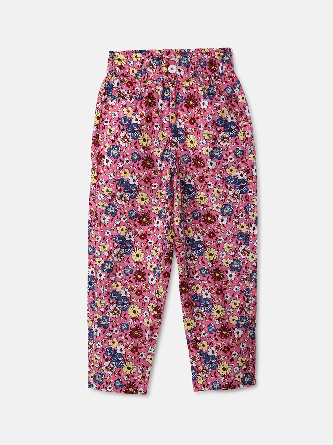 

United Colors of Benetton Girls Multicoloured Floral Printed Trousers, Multi