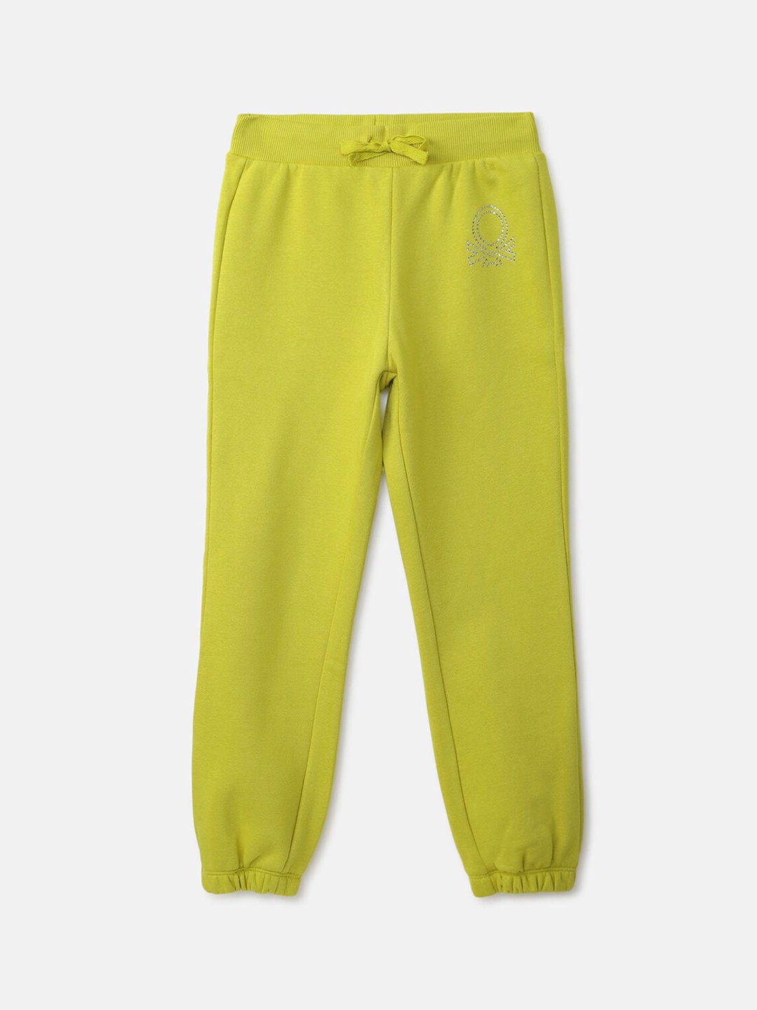 

United Colors of Benetton Girls Lime Green Solid Joggers