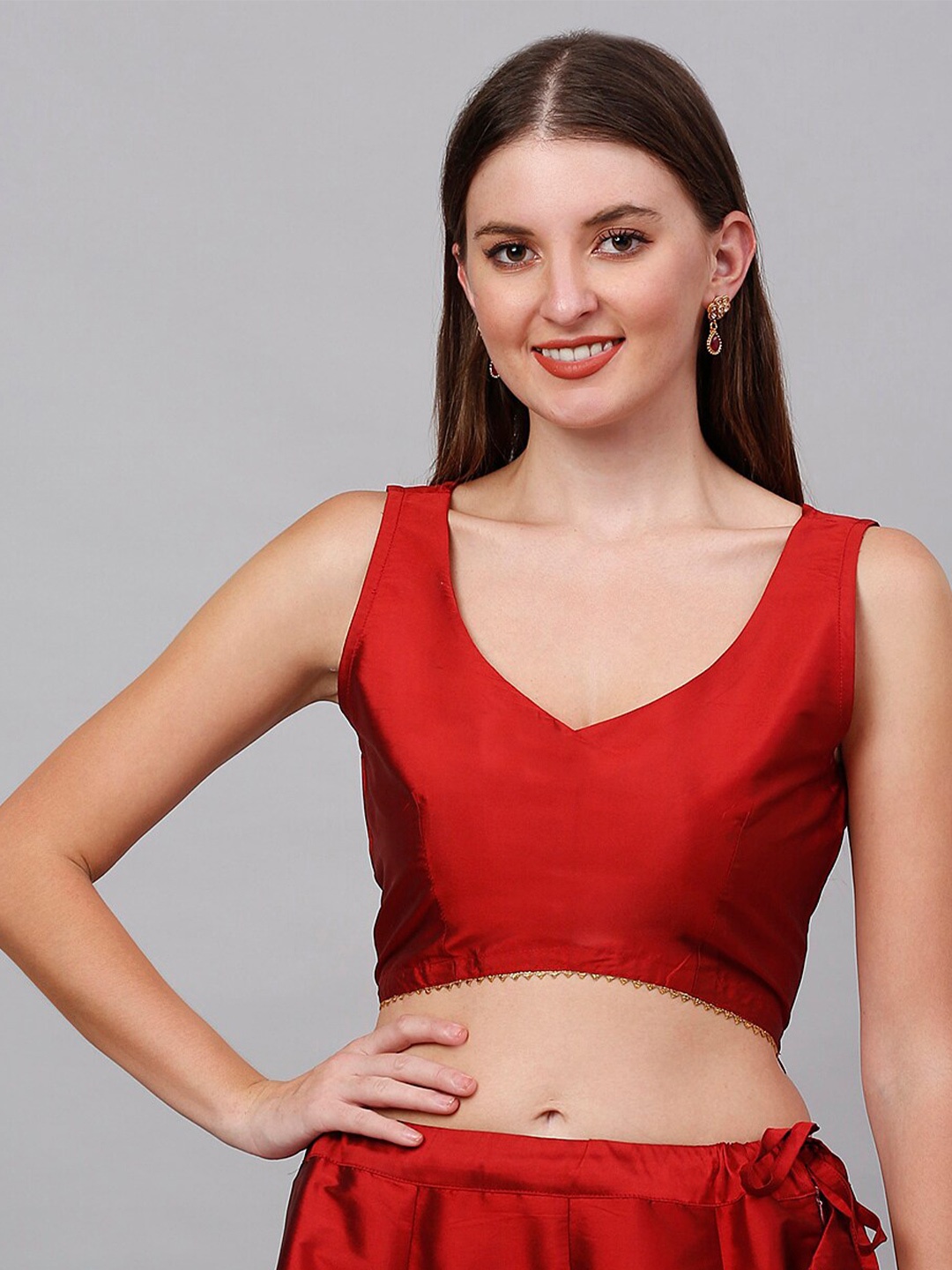 

NEUDIS Maroon Maxi Longline Top