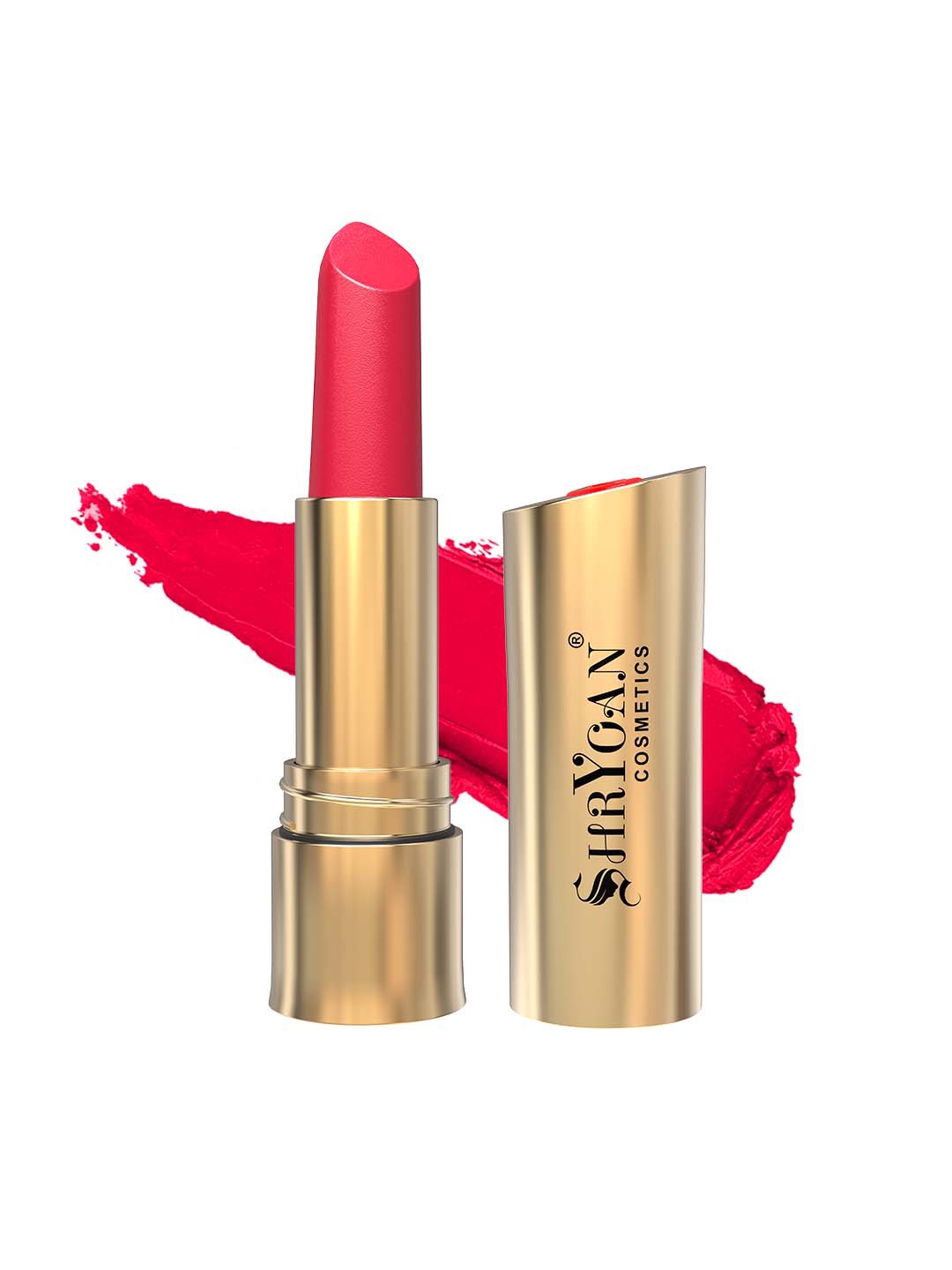 

SHRYOAN Non-Transfer Long-Lasting Matte Lipstick with Vitamin E 3.8 g- Cherry Wine, Red