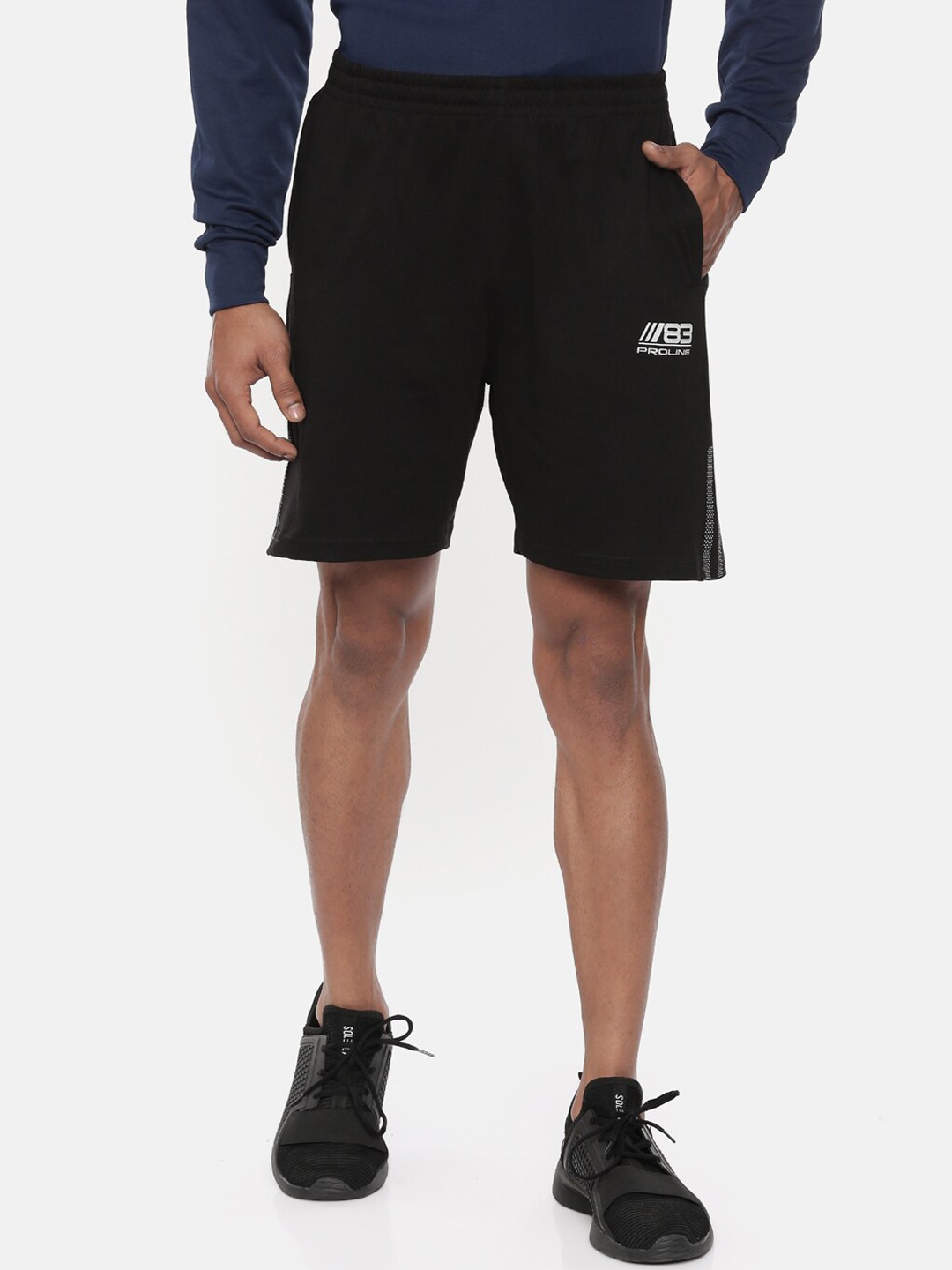 

Proline Active Men Training or Gym Sports Shorts with Antimicrobial Technology, Black