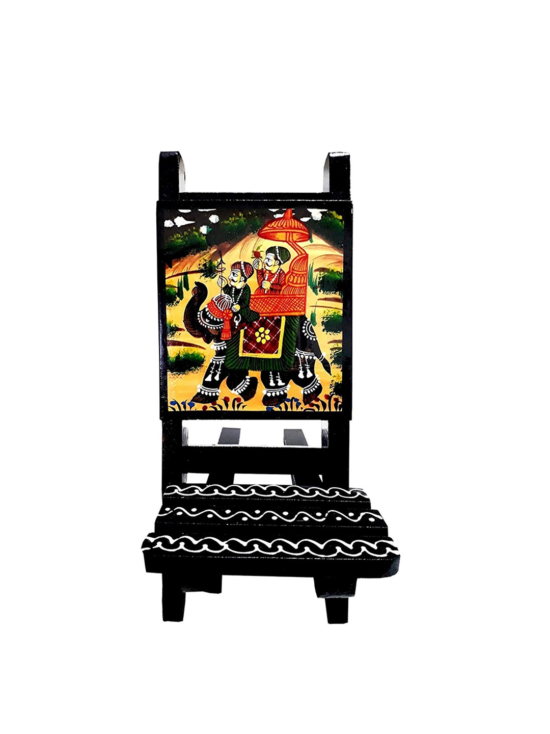 

Fashion Bizz Black Printed Mobile Holder Showpiece