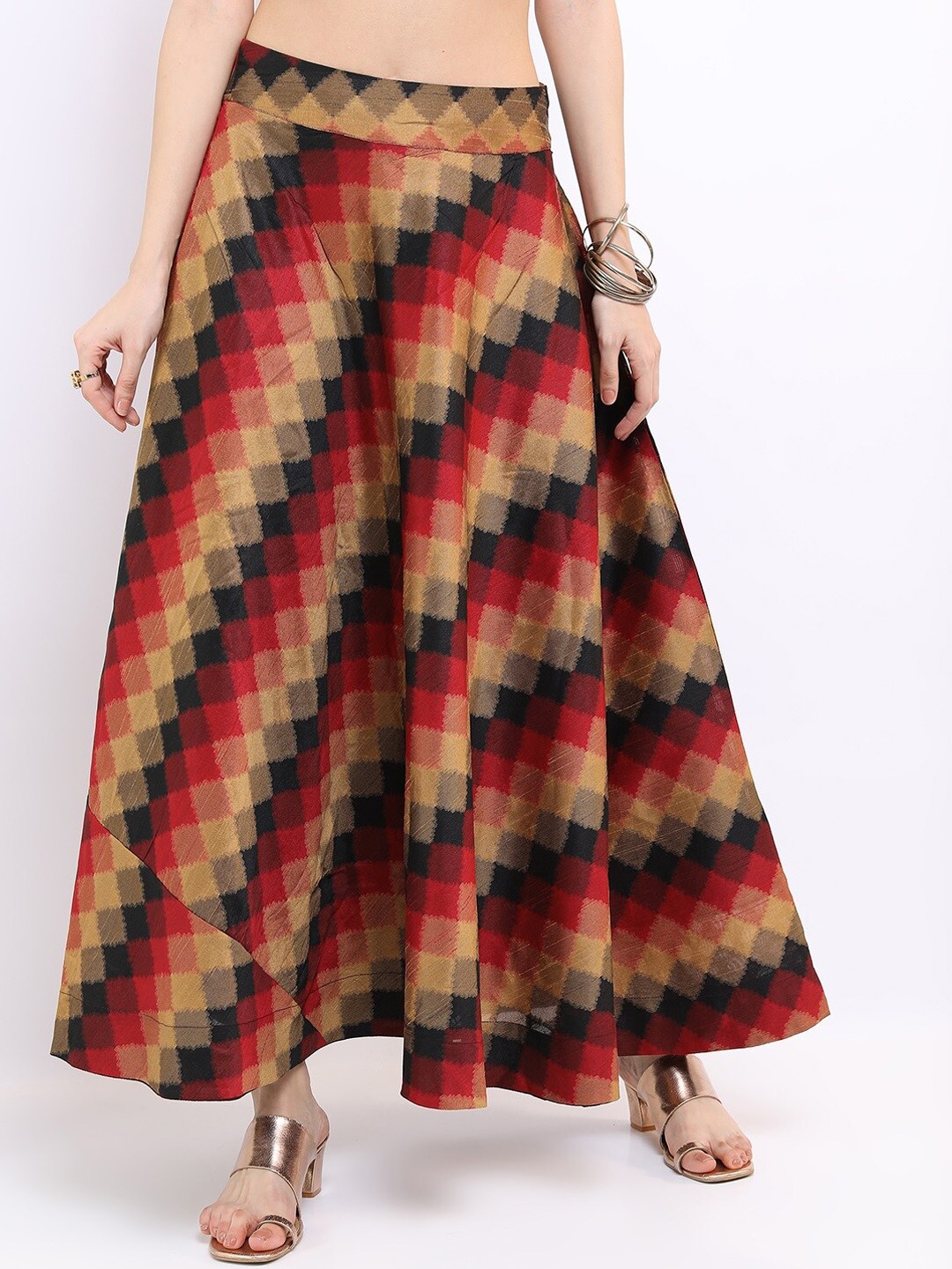 

Vishudh Women Multicolor Printed A-Line Maxi Skirt, Multi