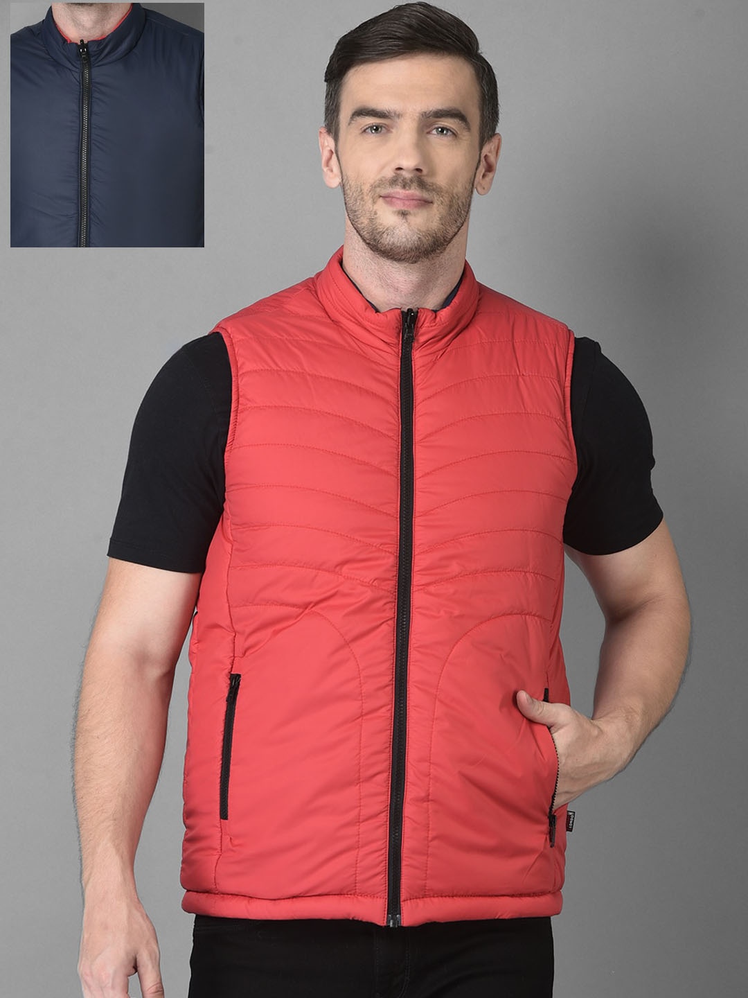 

Canary London Men Red Reversible Padded Jacket