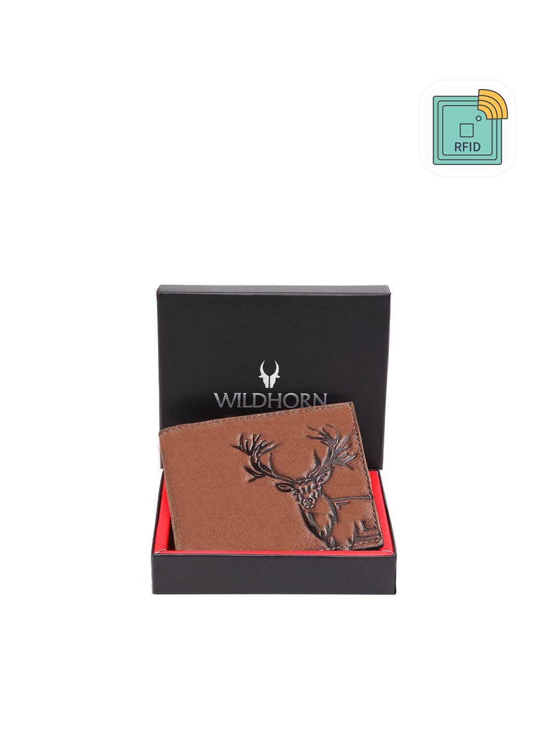 

WildHorn Men Leather Two Fold Wallet, Tan