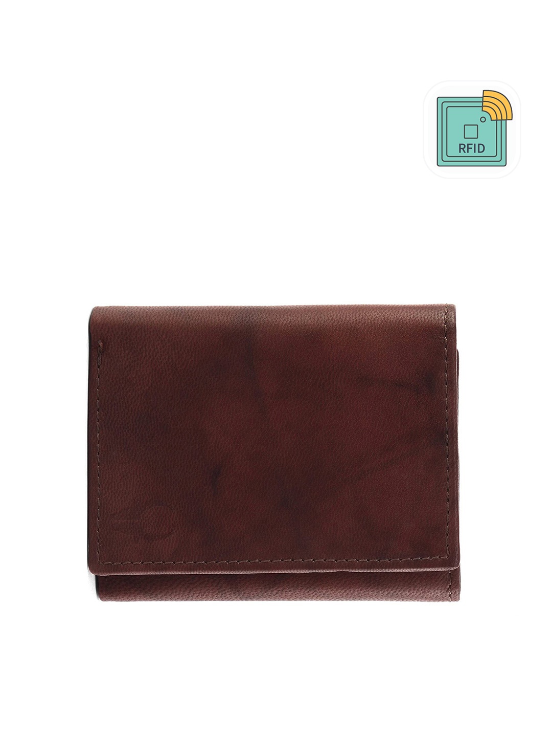 

WildHorn Men Textured Leather Two Fold Wallet, Brown