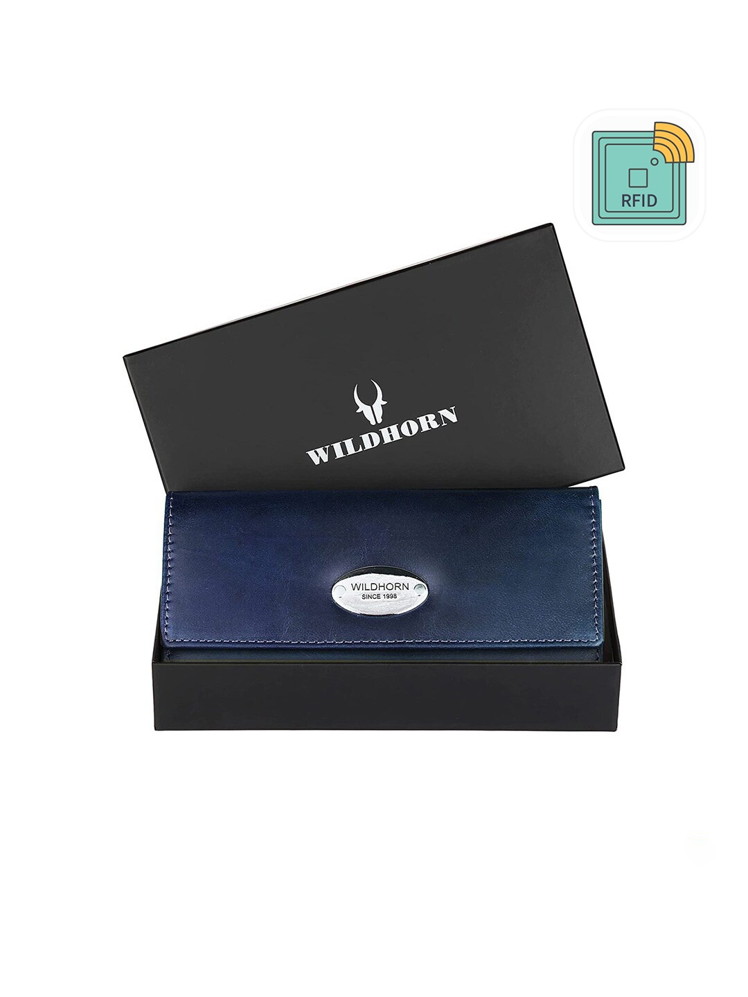 

WildHorn Women Leather Envelope, Blue