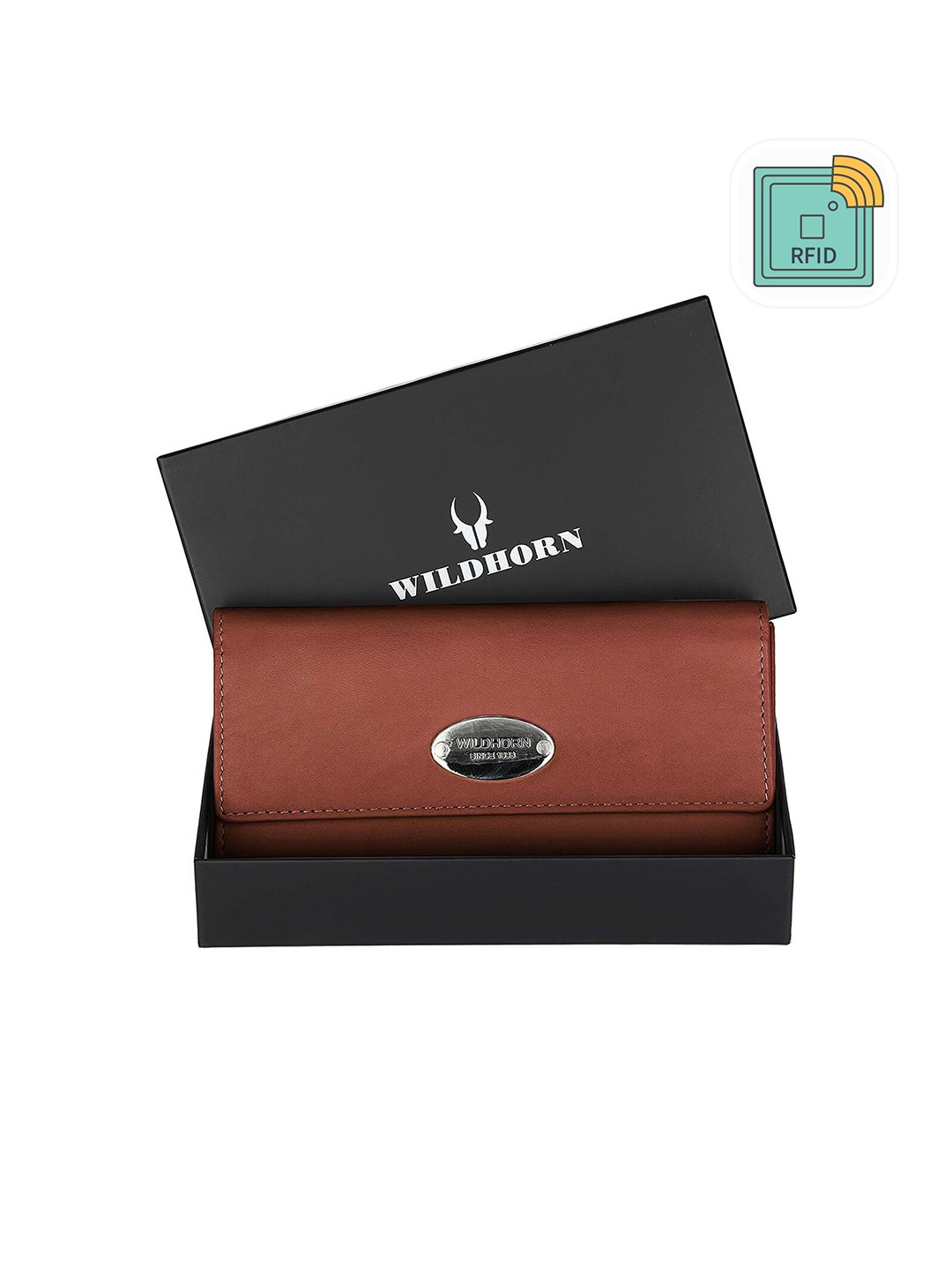 

WildHorn Women Leather Envelope, Brown