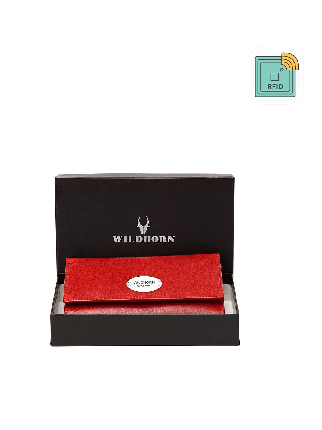 

WildHorn Women Leather Envelope, Red